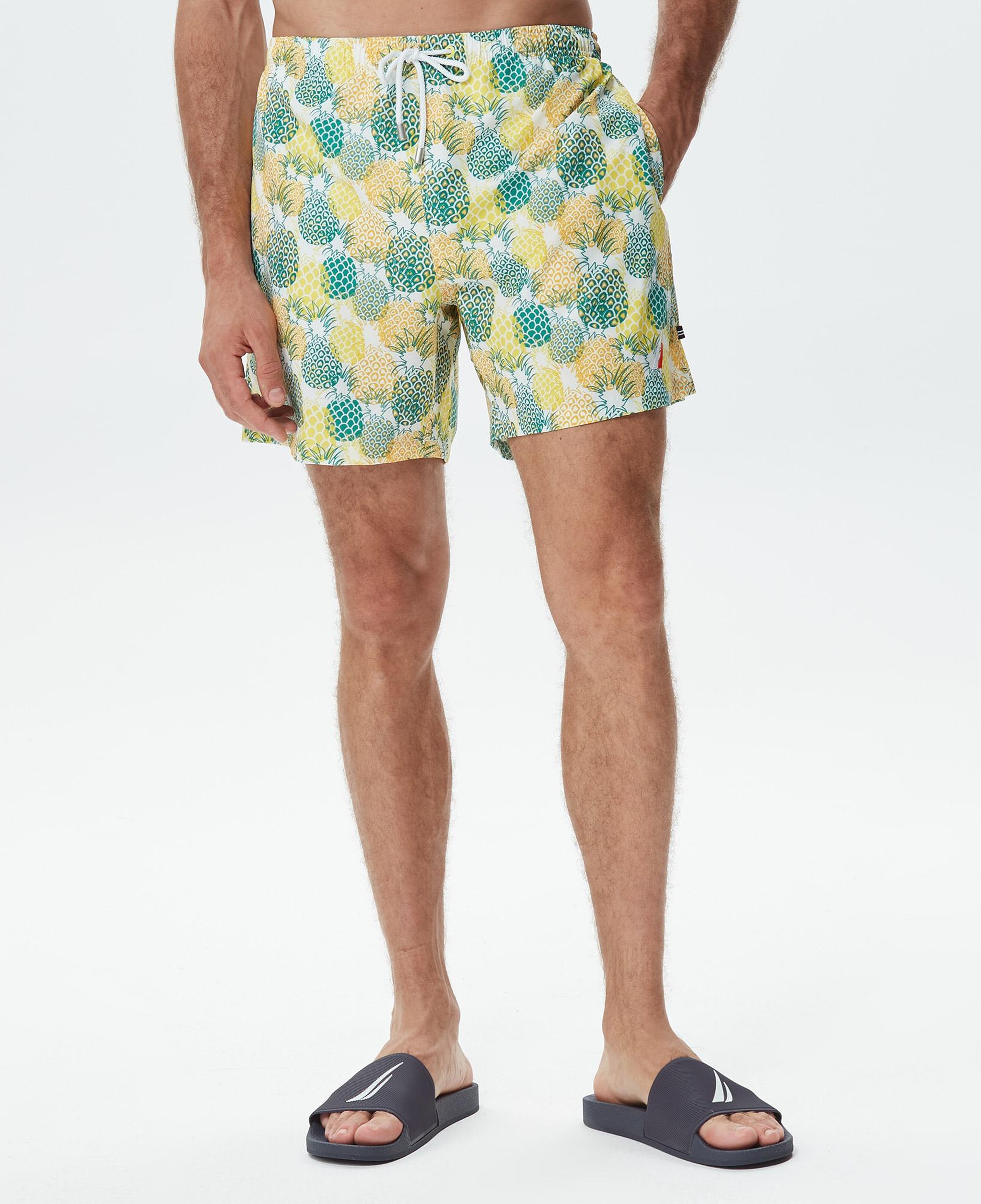 Nautica Erkek Sarı Baskılı Deniz Şortu