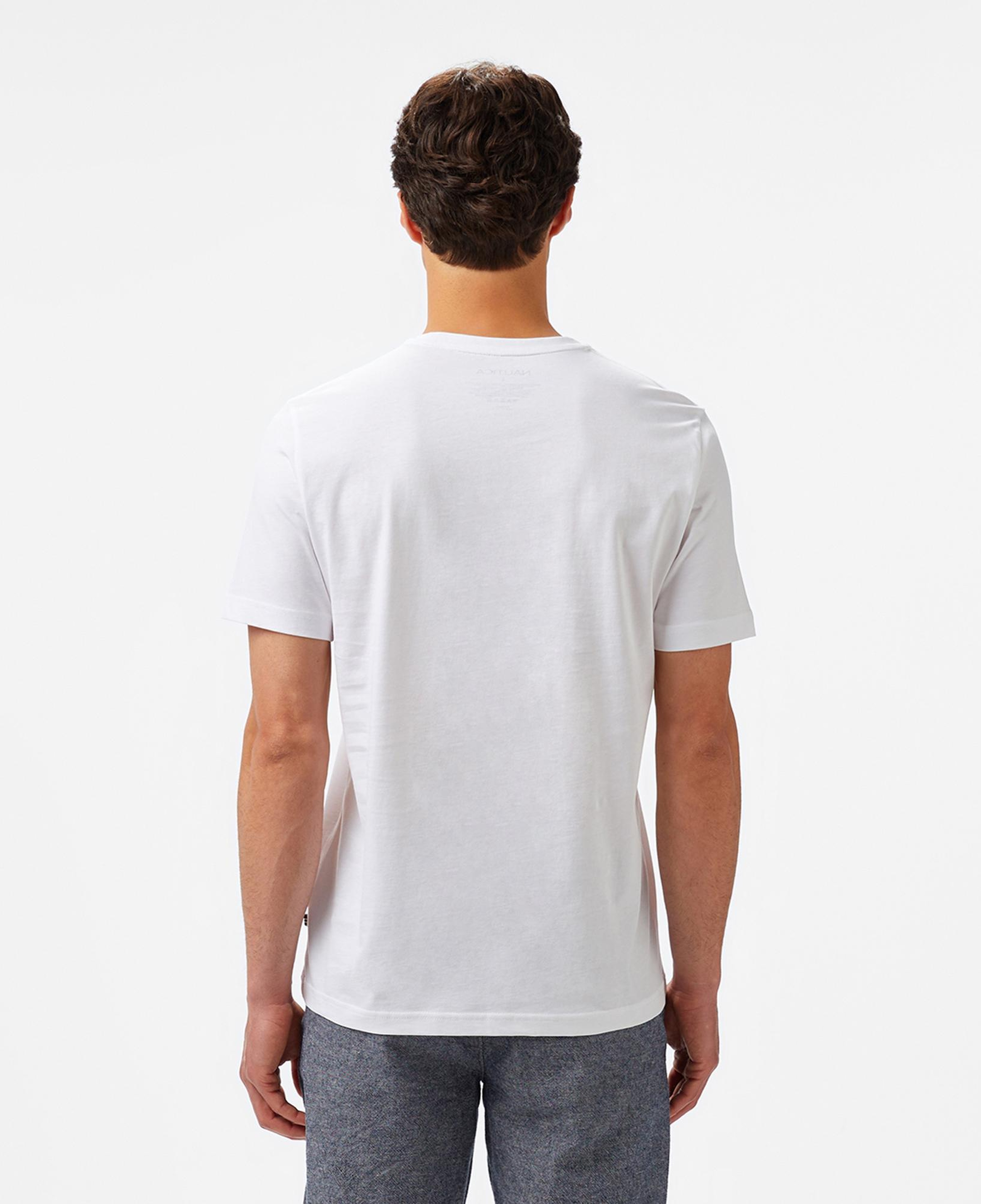 Nautica Erkek Beyaz Regular Fit Baskılı T-Shirt