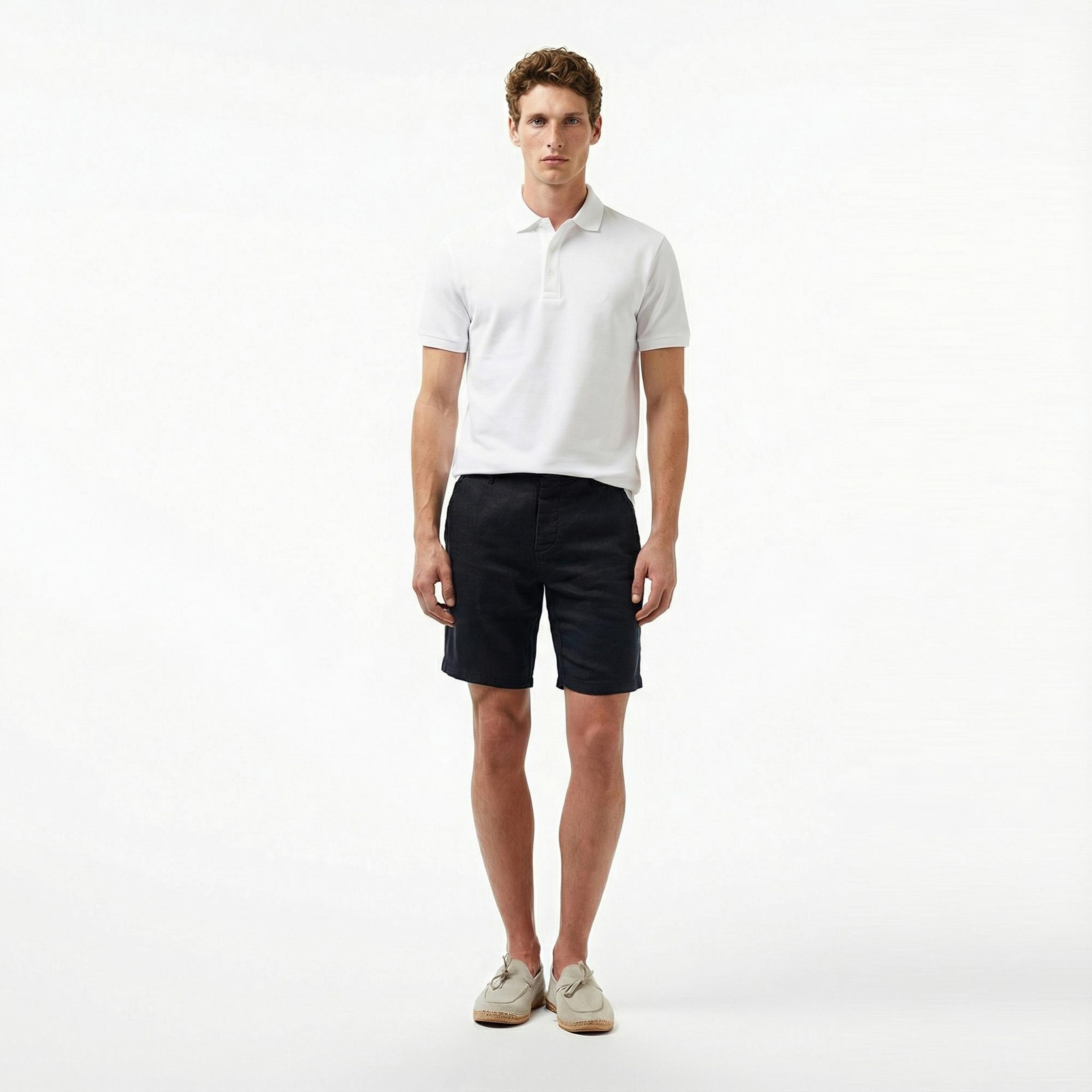 Nautica Erkek Beyaz Slim Fit Kısa Kollu Polo Yaka T-Shirt