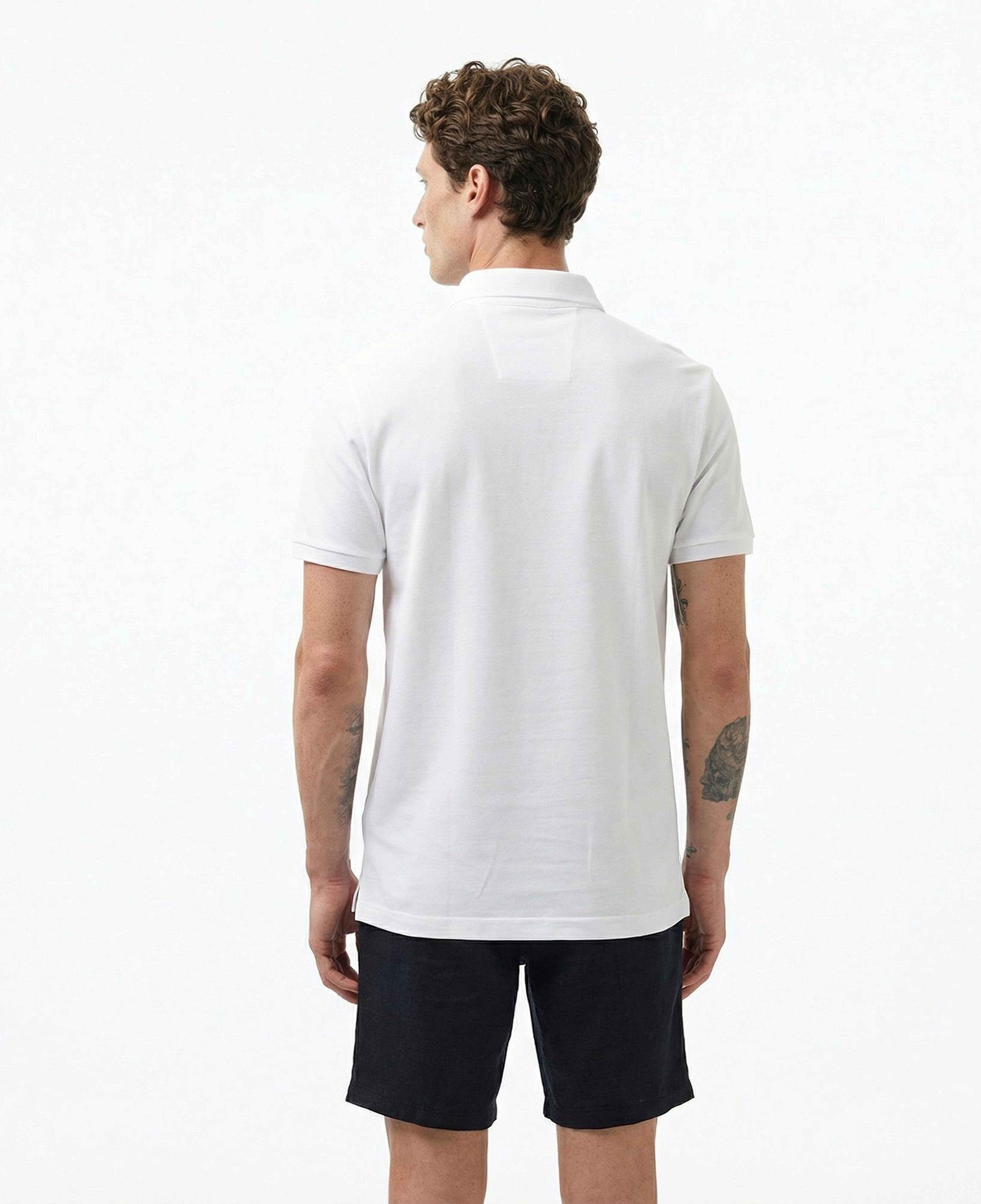 Nautica Erkek Beyaz Slim Fit Kısa Kollu Polo Yaka T-Shirt