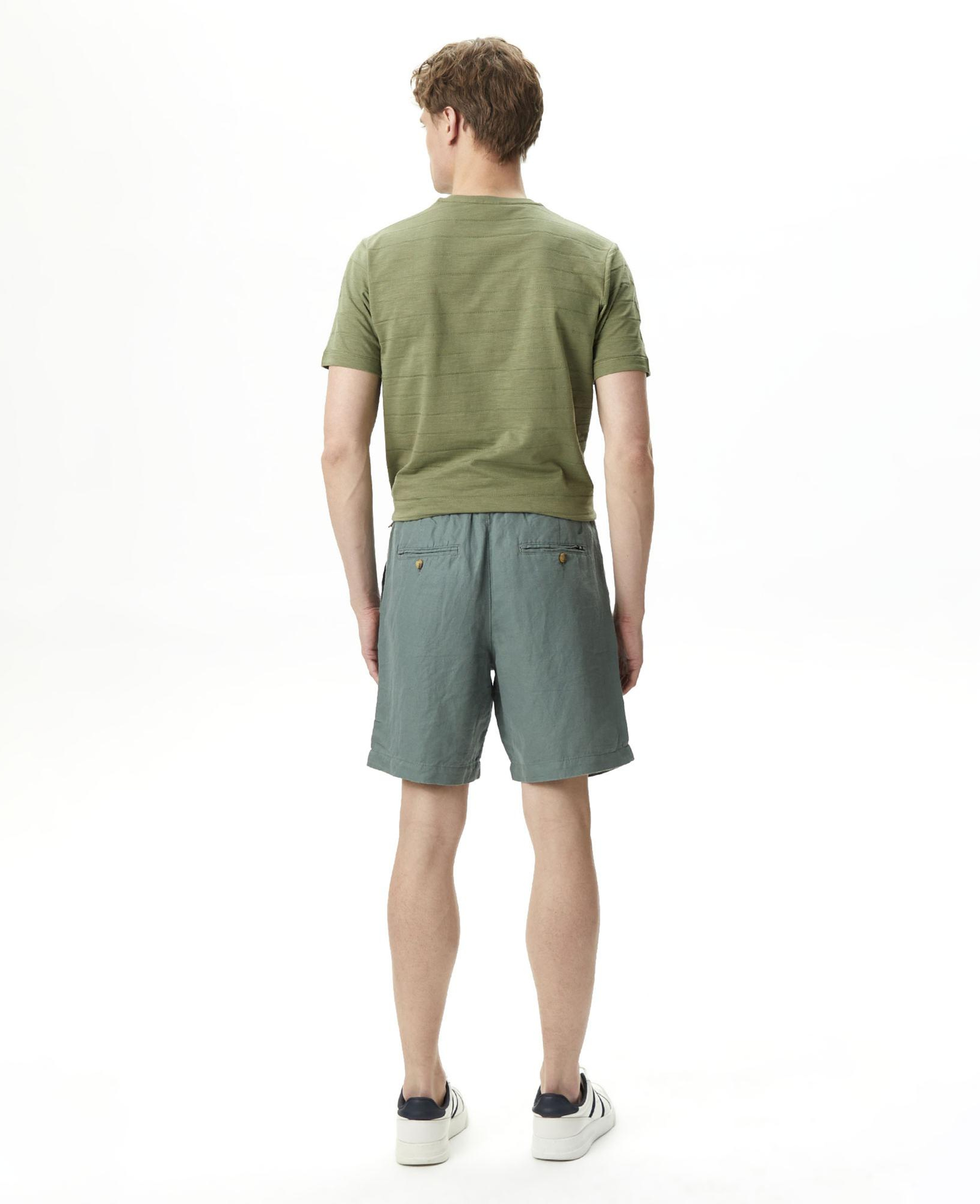 Nautica Erkek Yeşil Classic Fit Keten Bermuda