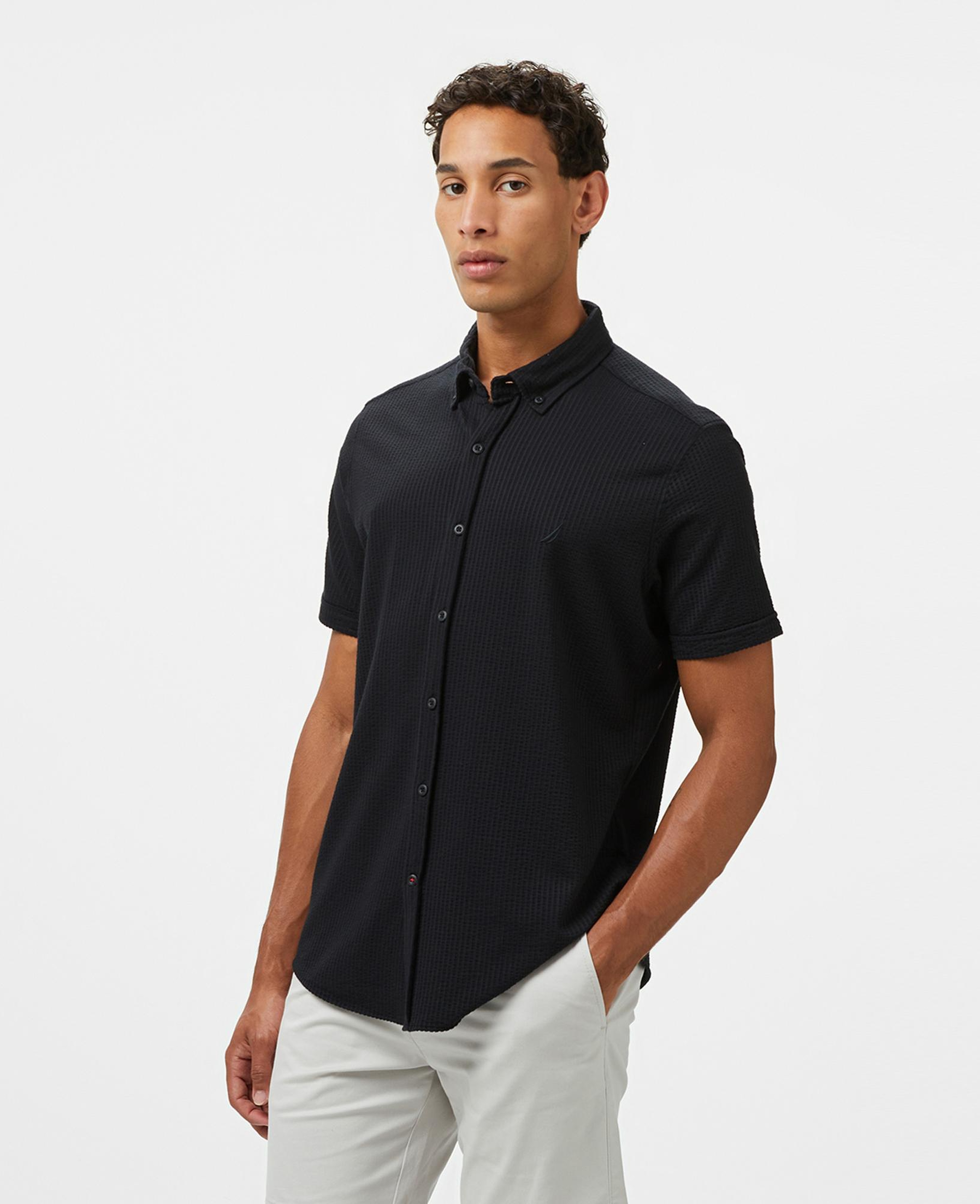 Nautica Erkek Siyah Classic Fit Gömlek