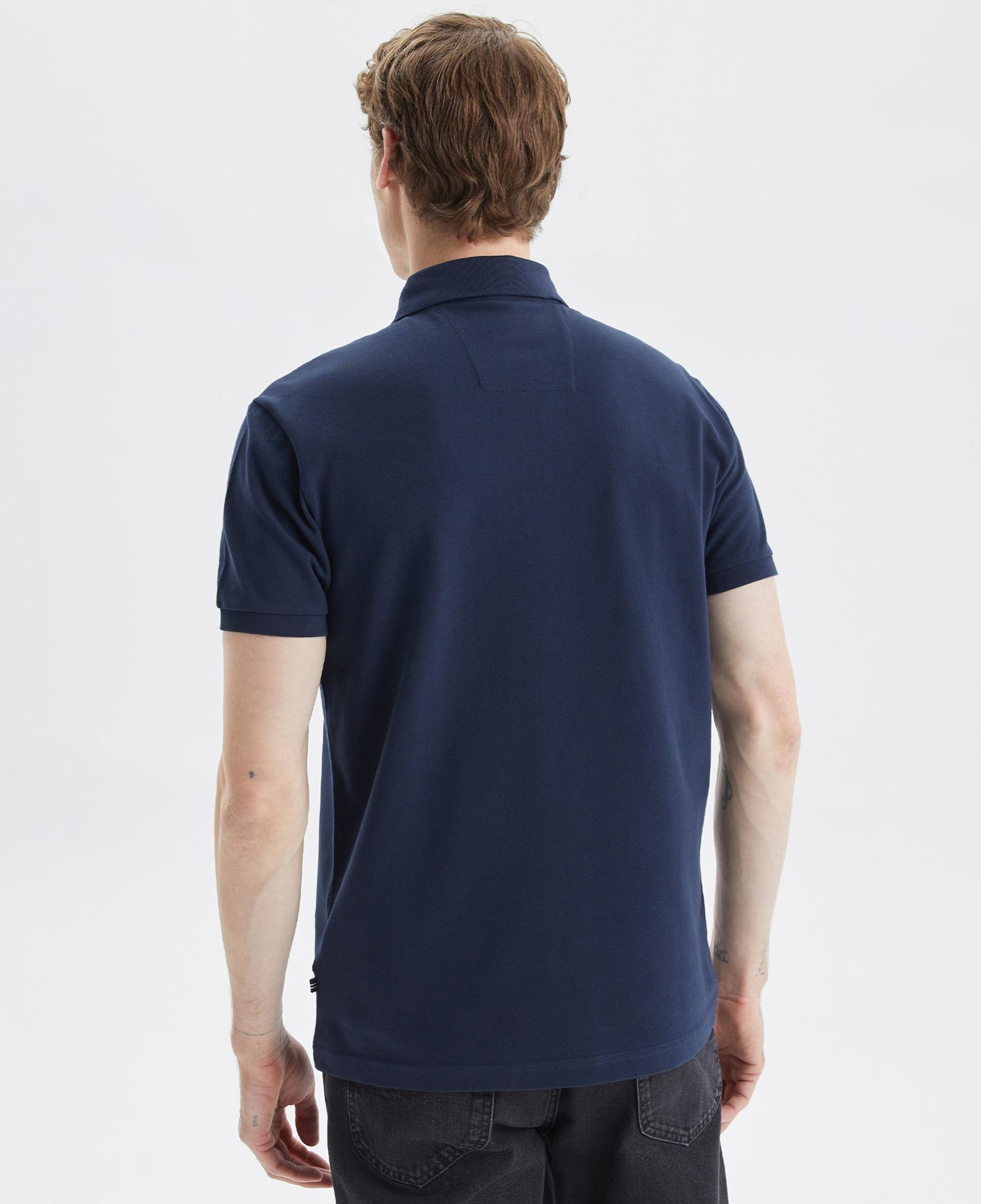 Nautica Erkek Lacivert Slim Fit Kısa Kollu Polo Yaka T-Shirt