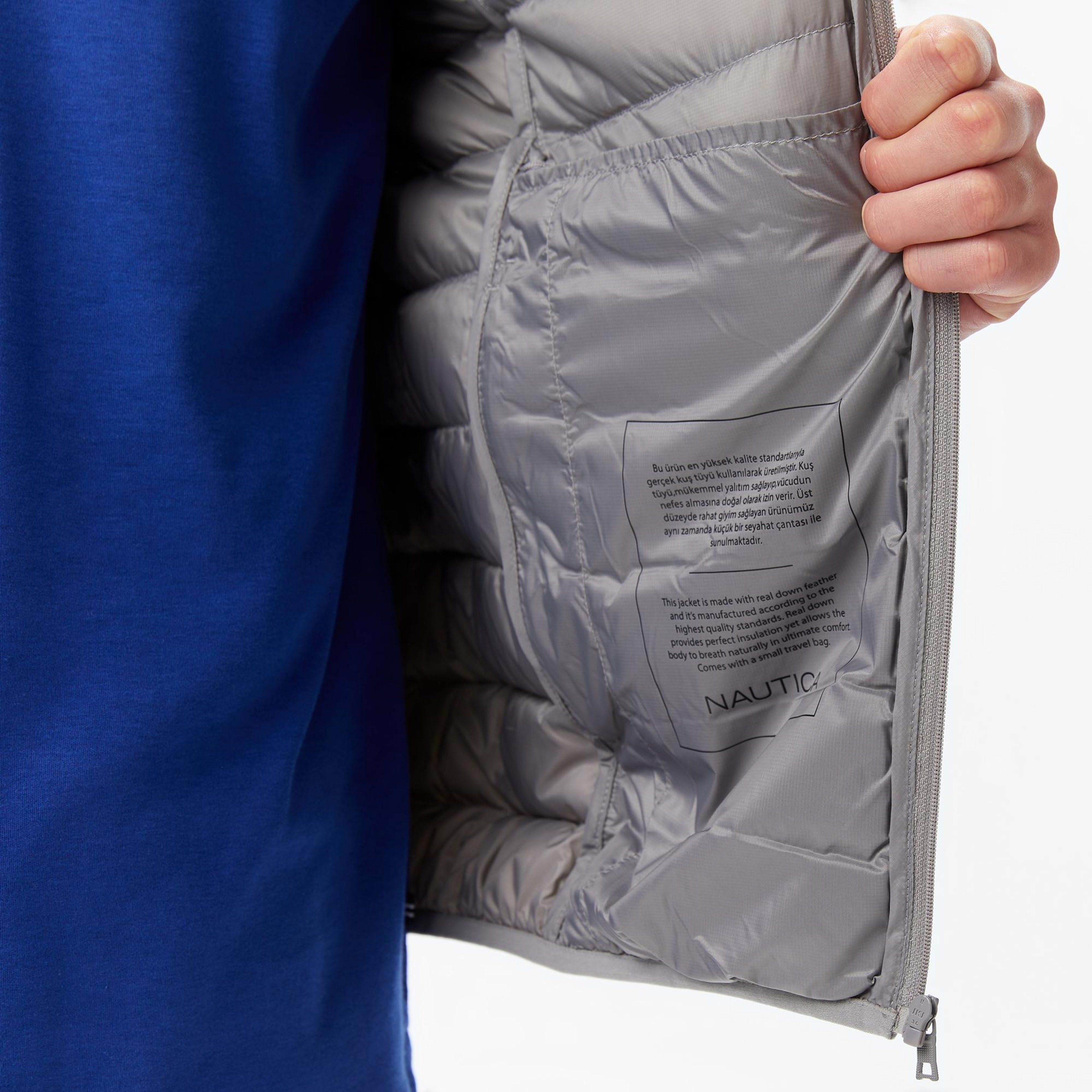 Nautica Erkek Gri Su İtici Özellikli Yelek