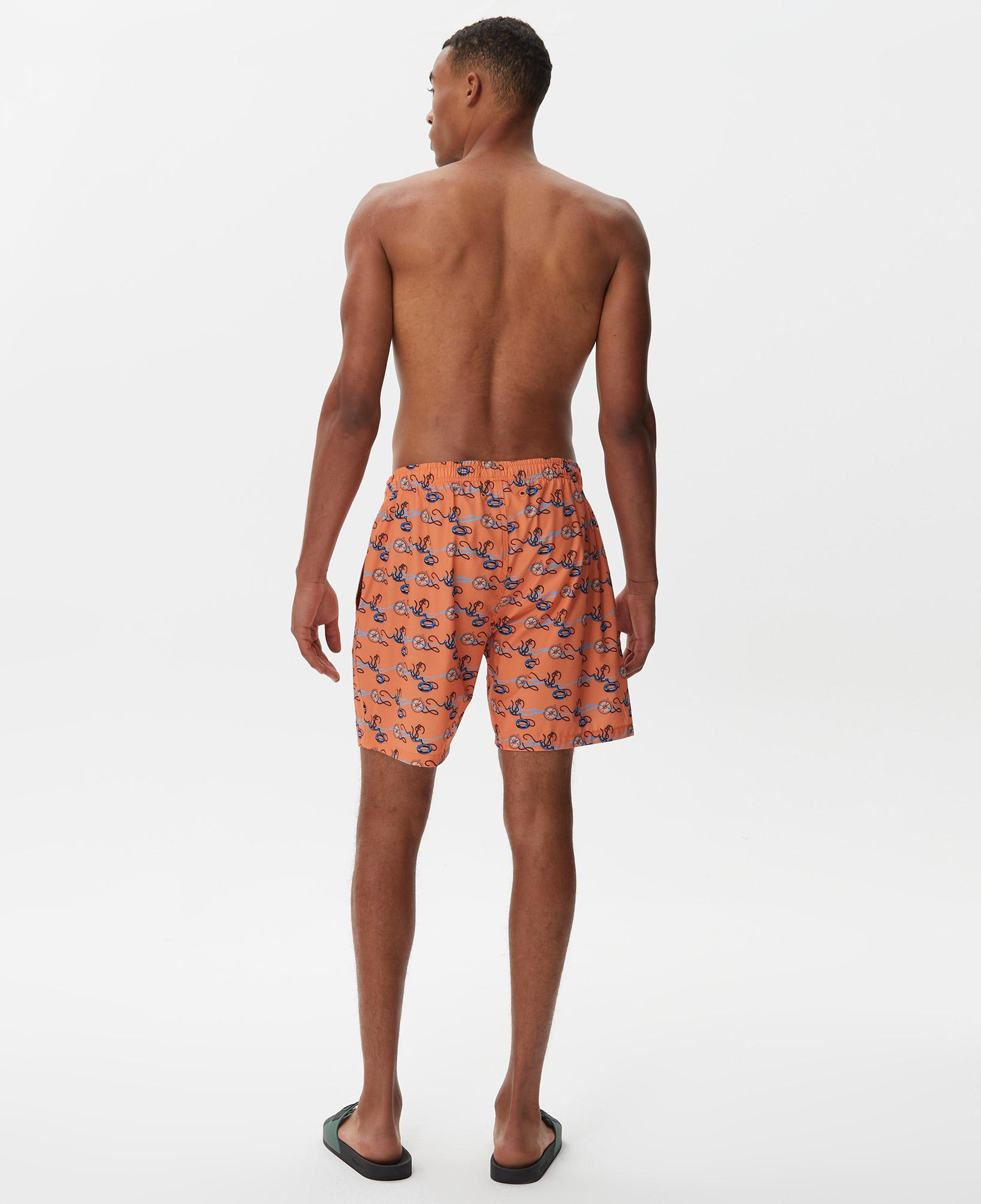 Nautica Erkek Turuncu Baskılı Deniz Şortu