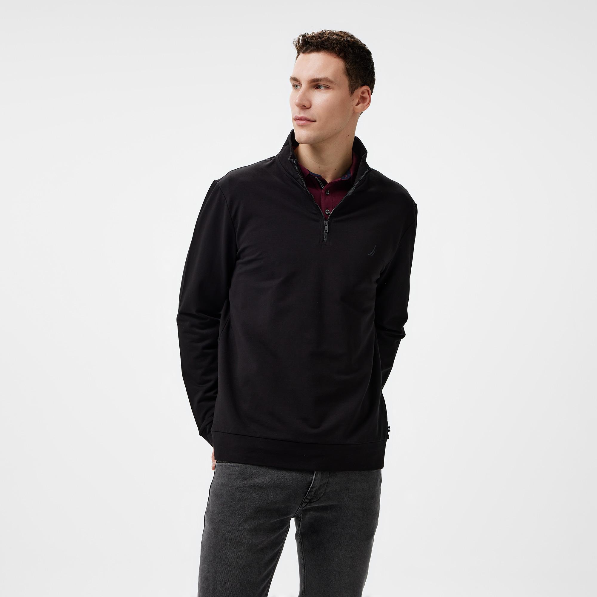 Nautica Erkek Siyah Regular Fit Sweatshirt