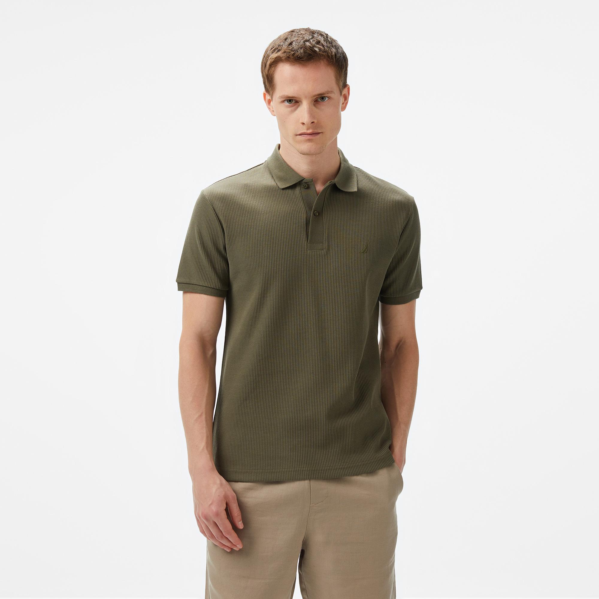 Nautica Erkek Yeşil Slim Fit Polo Yaka T-Shirt