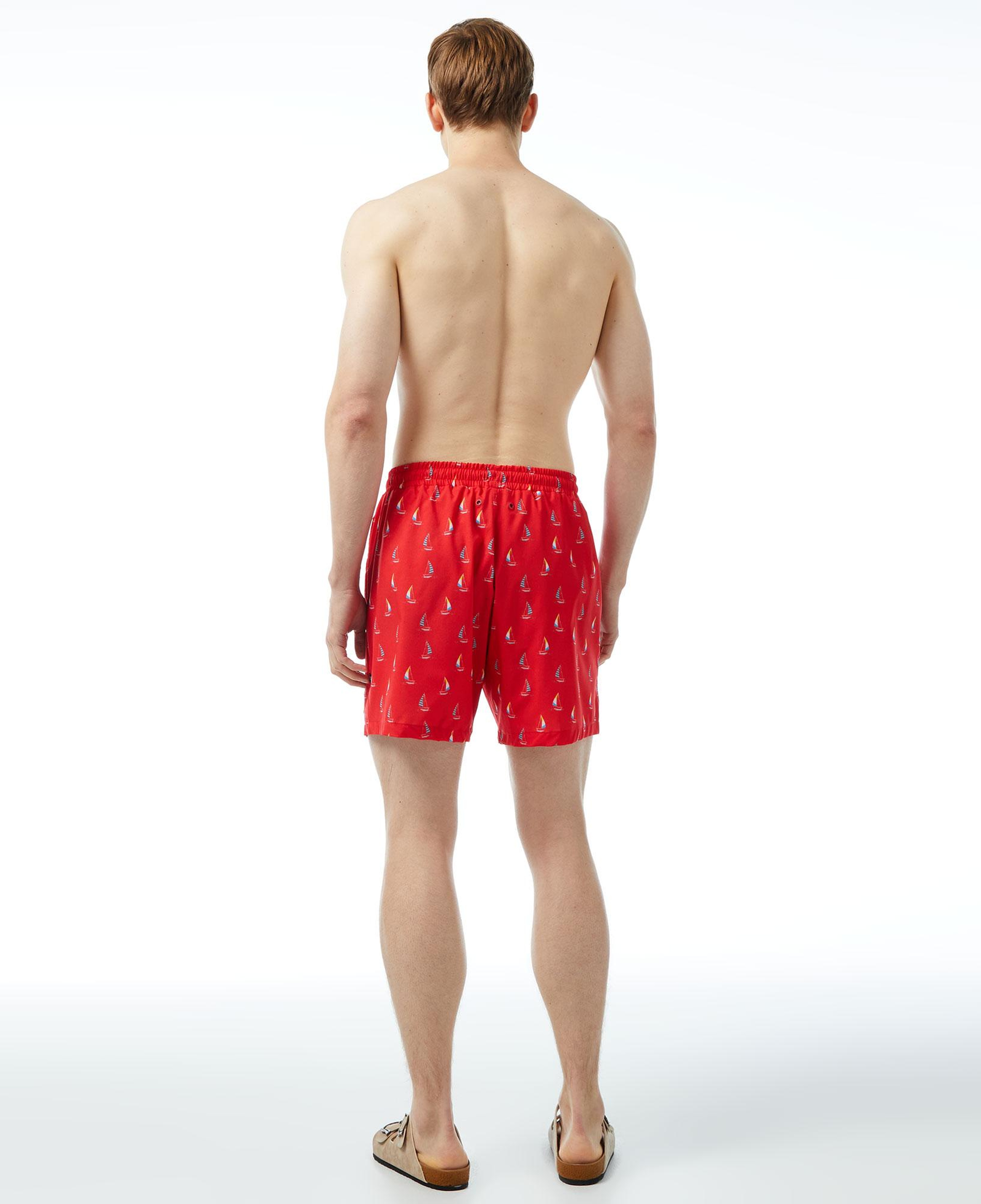 Nautica Erkek Kırmızı Baskılı Deniz Şortu