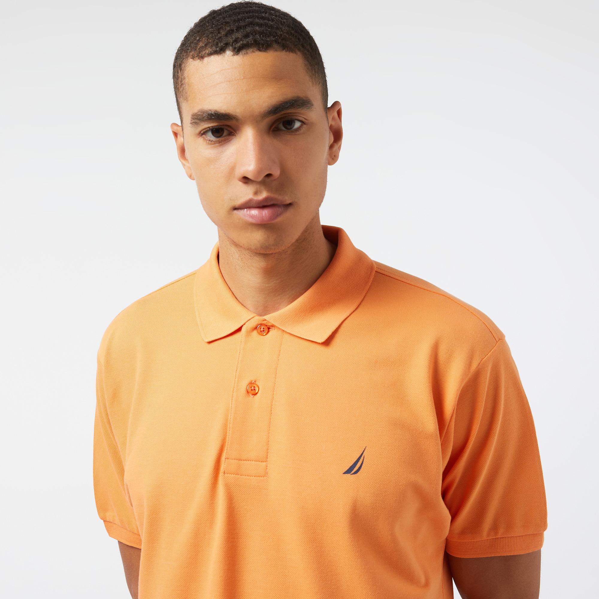 Nautica Erkek Turuncu Classic Fit Kısa Kollu Polo Yaka T-Shirt