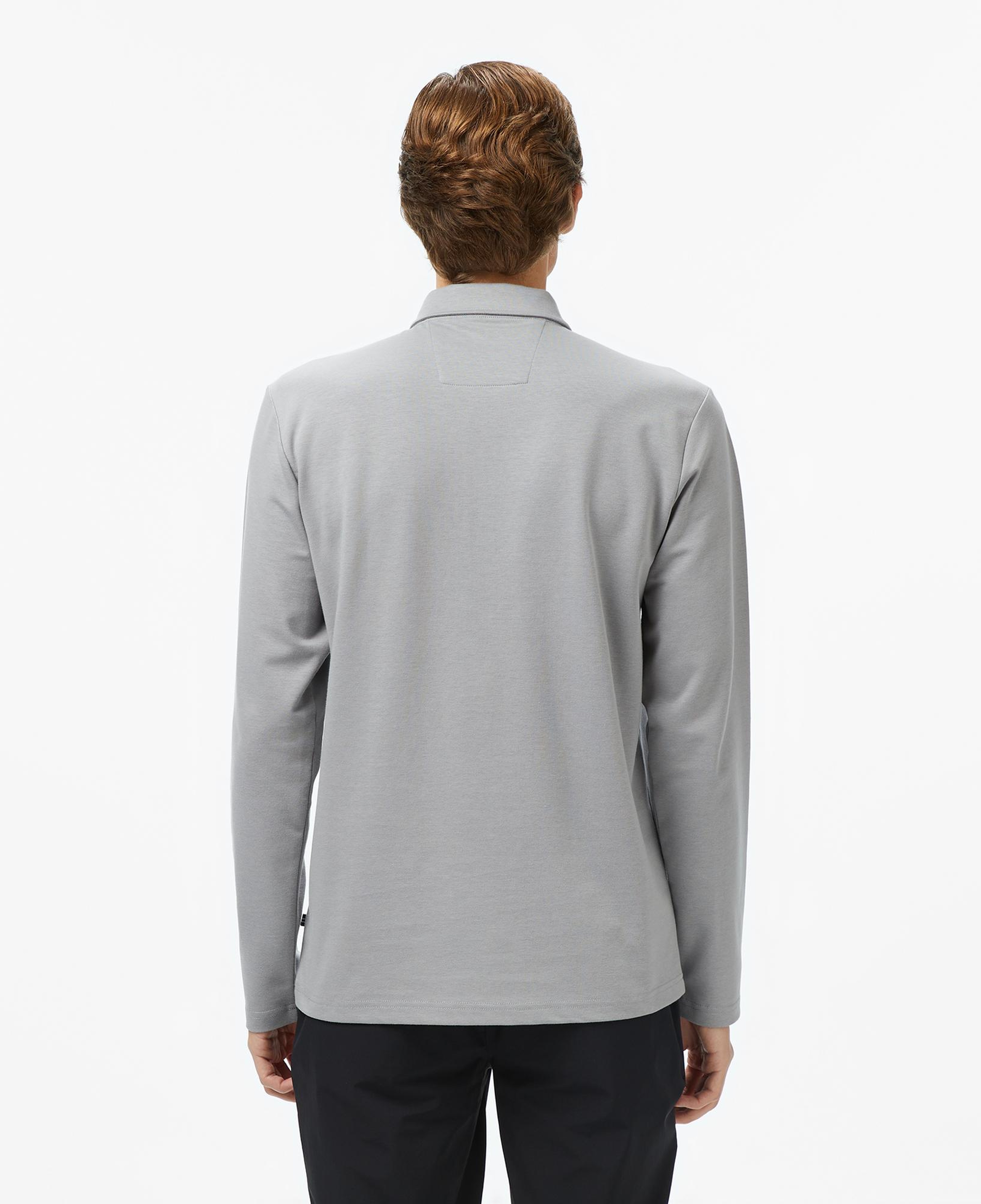 Nautica Erkek Gri Classic Fit Uzun Kollu Polo Yaka T-Shirt