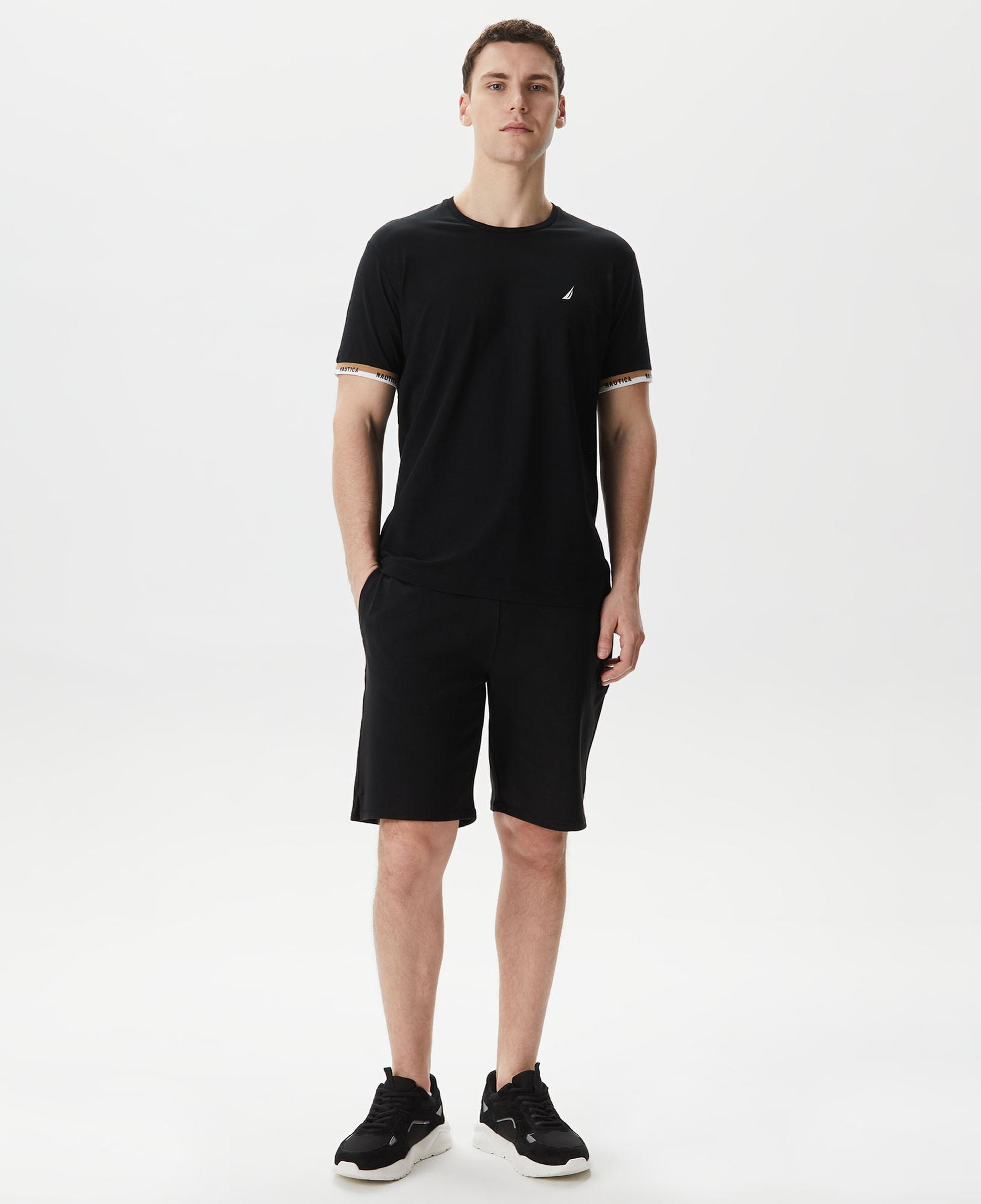 Nautica Erkek Siyah Standart Fit T-Shirt