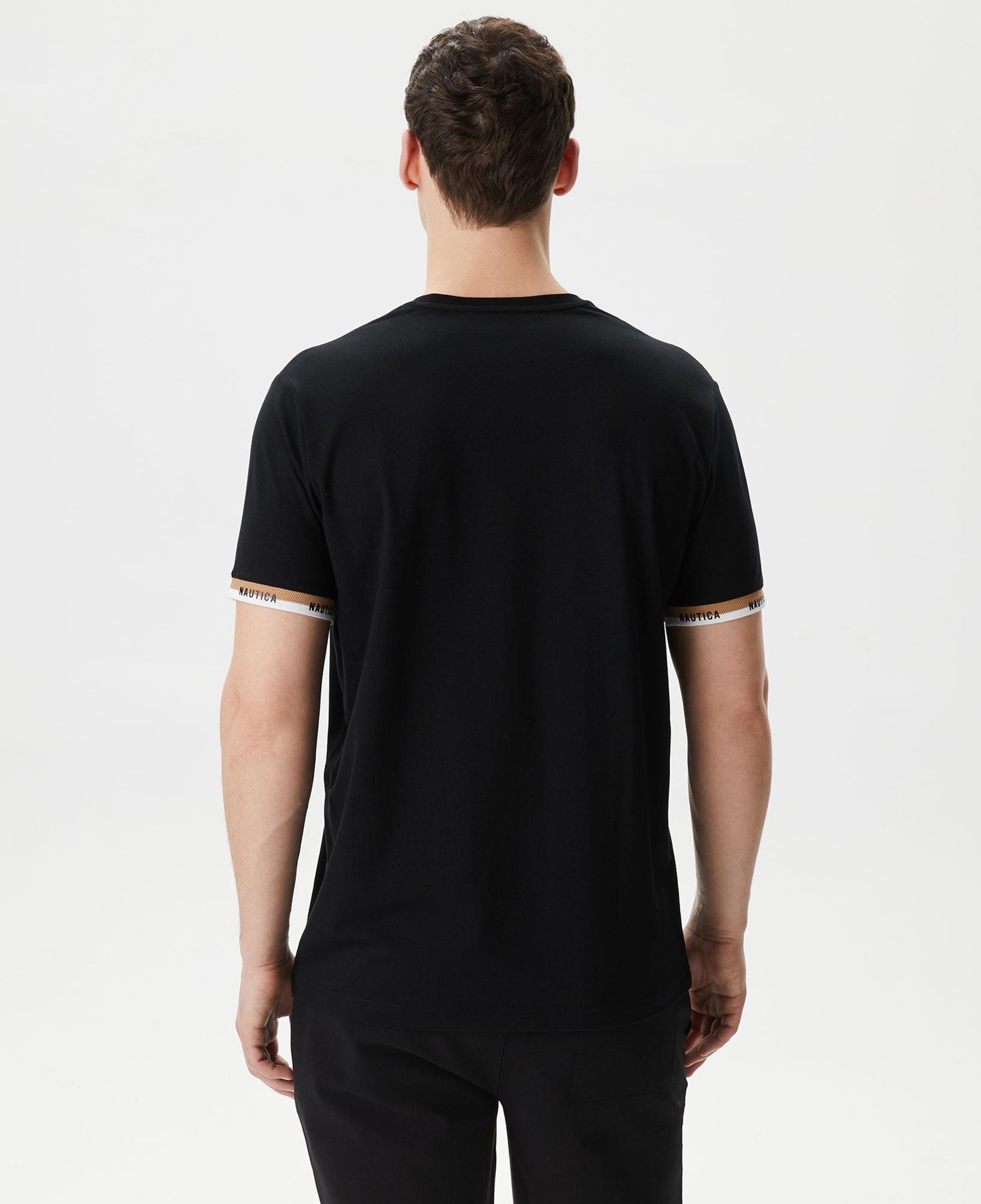 Nautica Erkek Siyah Standart Fit T-Shirt