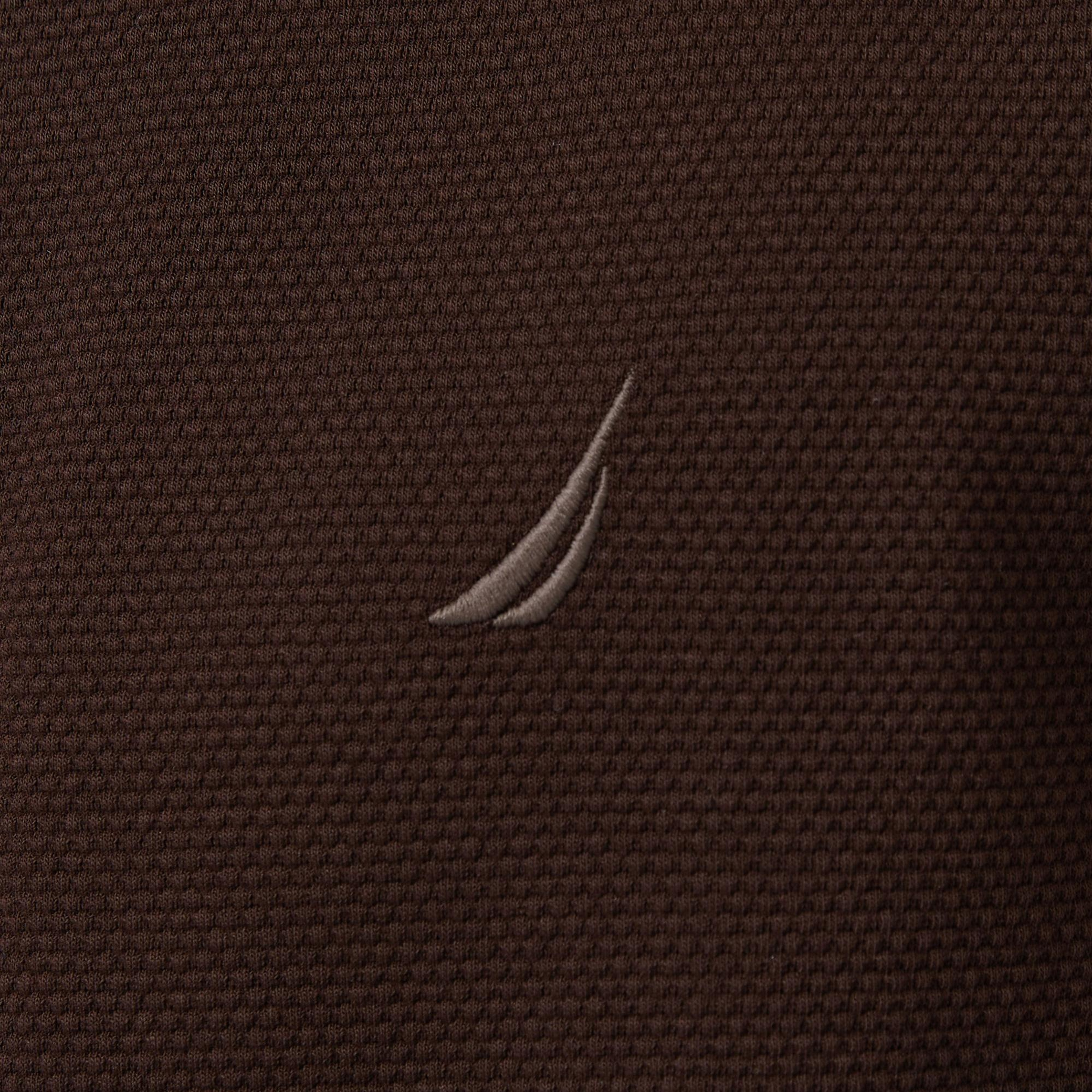 Nautica Erkek Kahverengi Classic Fit Uzun Kollu Polo Yaka T-Shirt