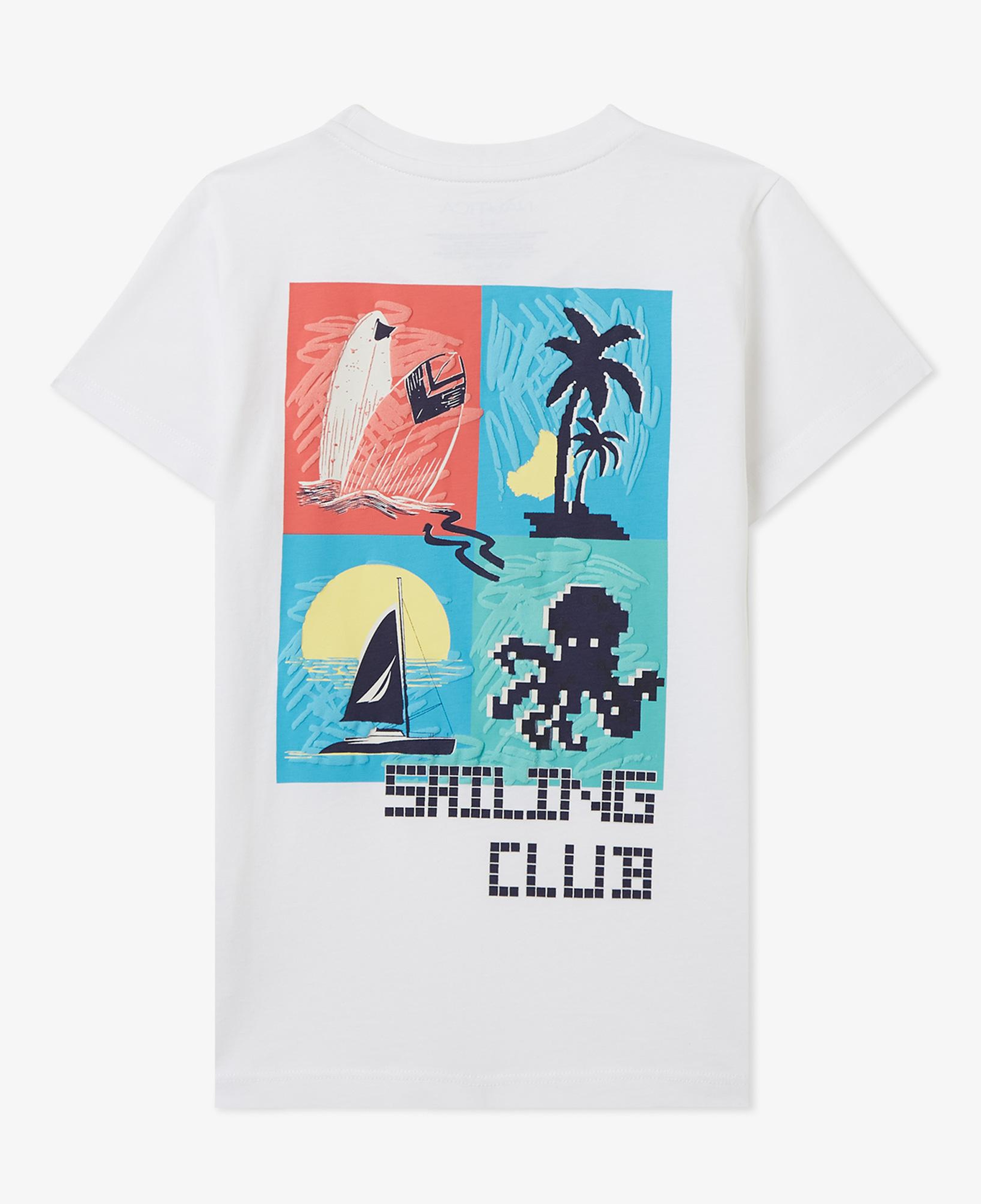 Nautica Erkek Çocuk Beyaz Regular Fit Baskılı T-Shirt