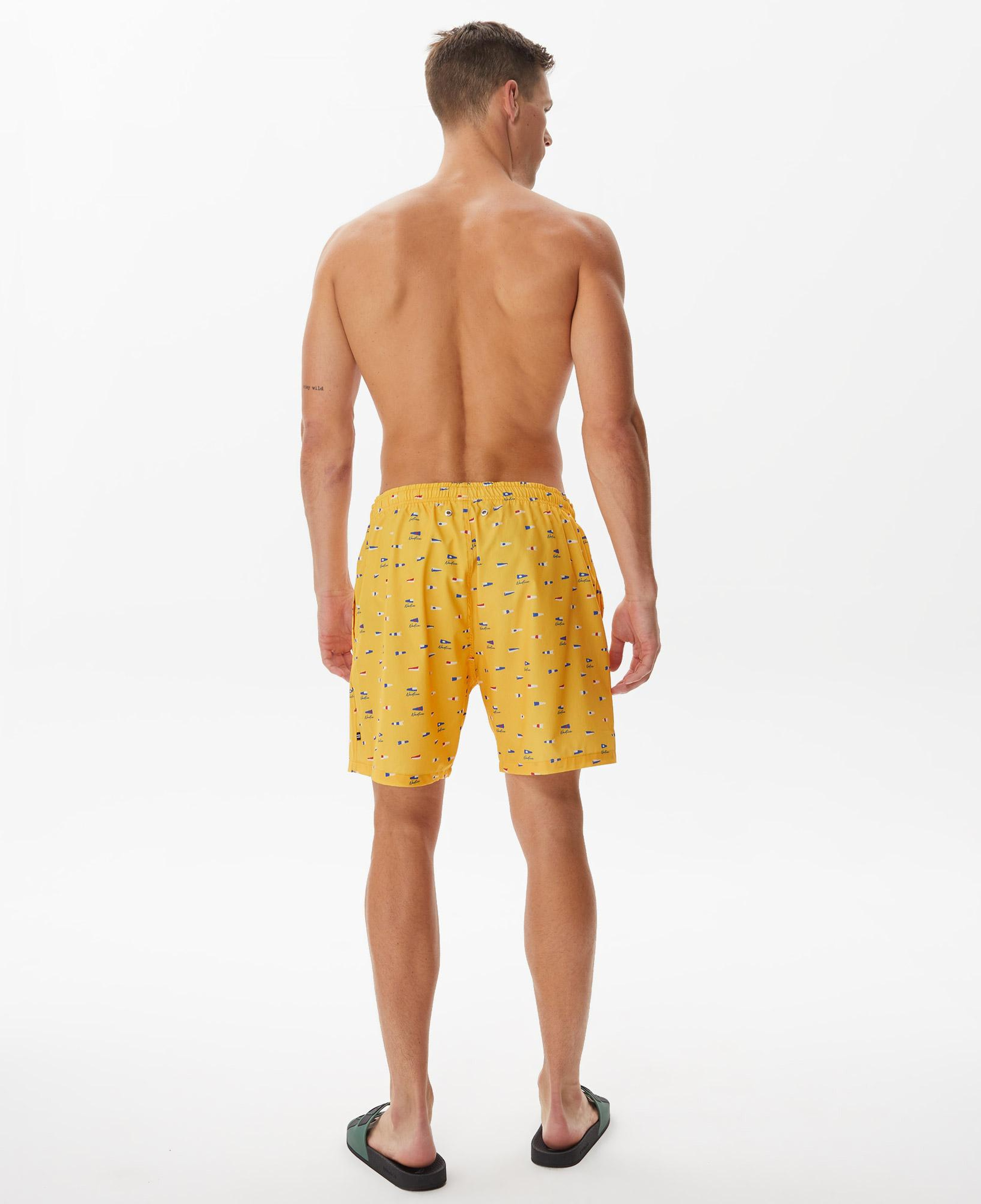 Nautica Erkek Sarı Baskılı Deniz Şortu
