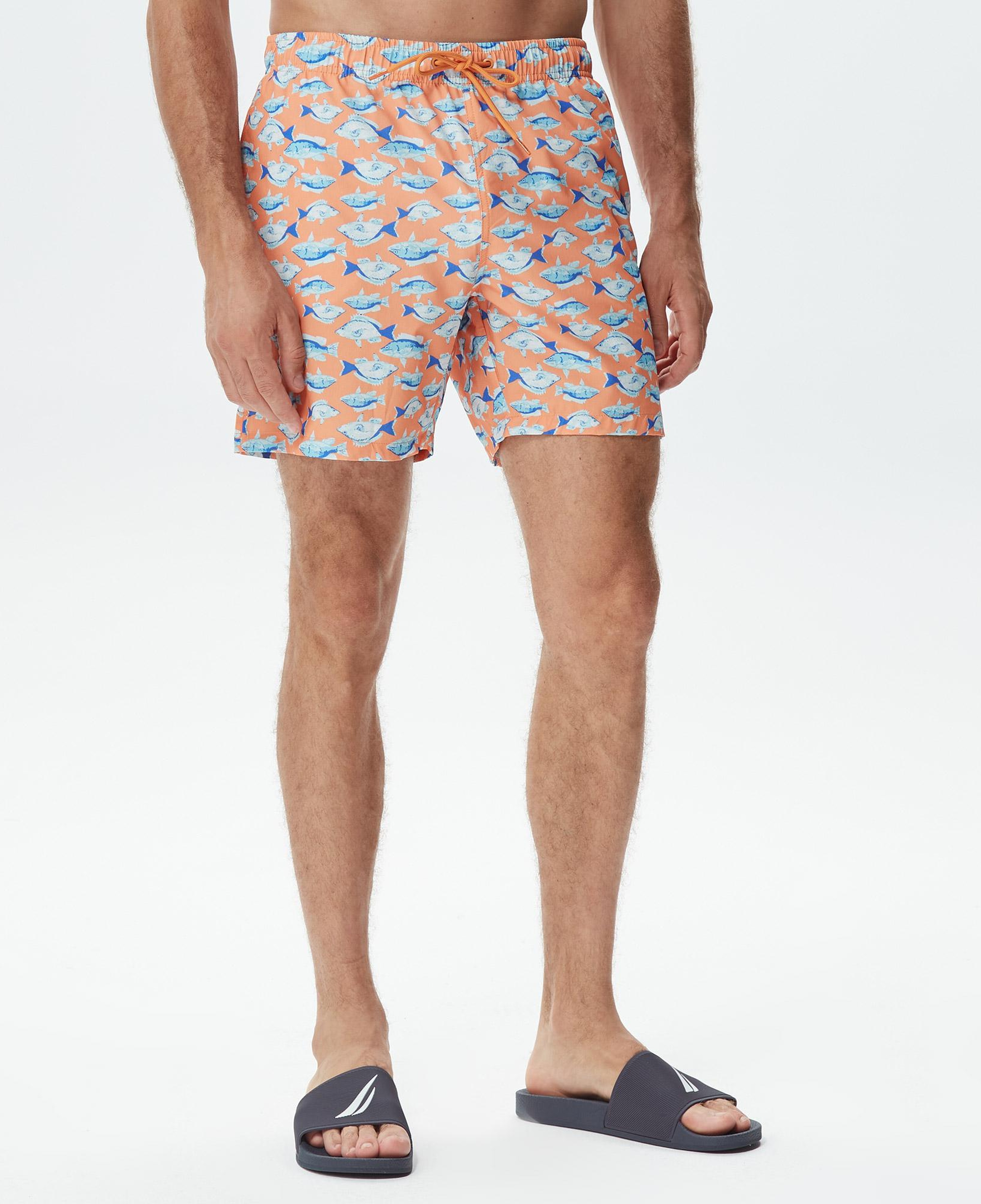 Nautica Erkek Pembe Baskılı Deniz Şortu