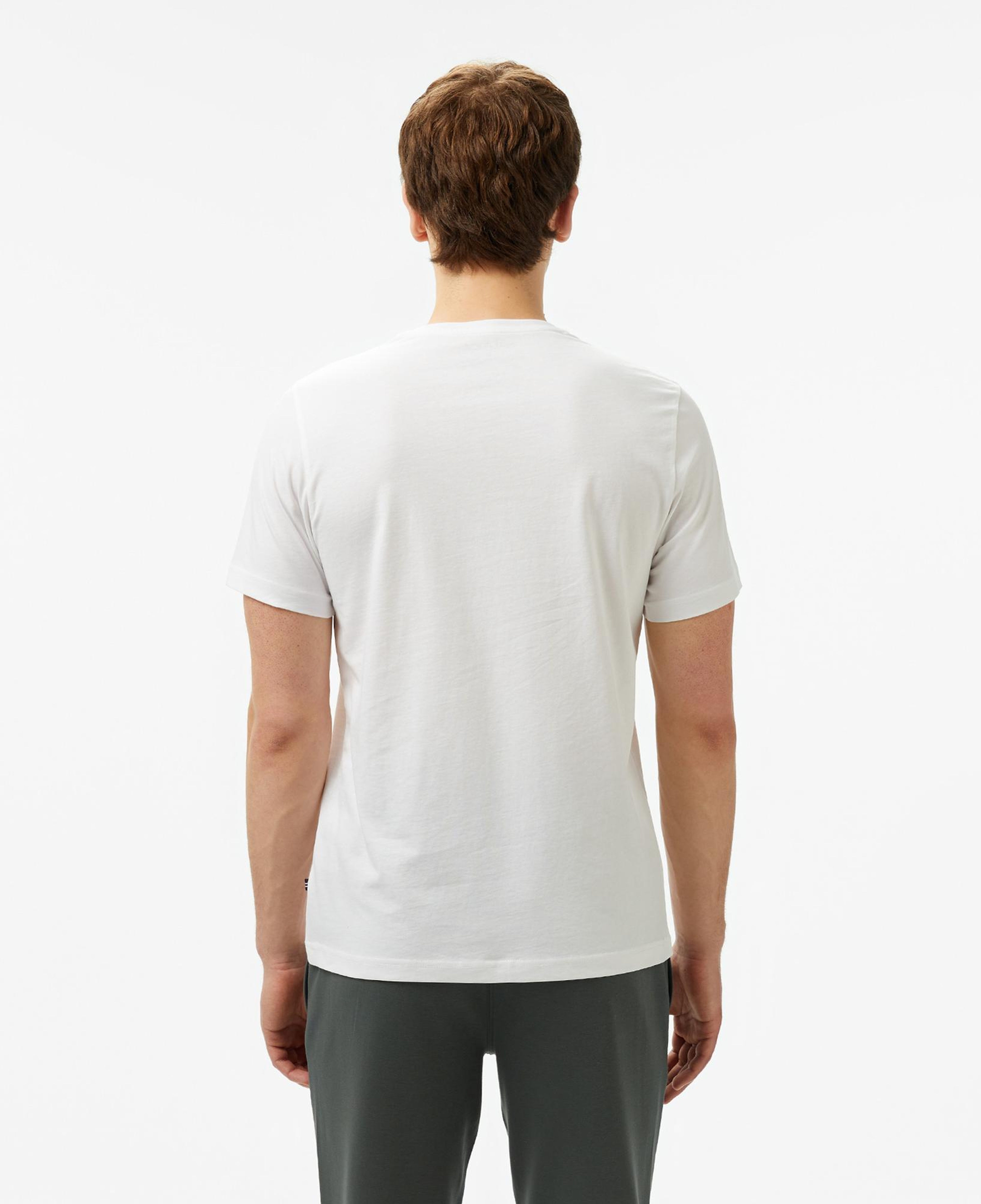 Nautica Erkek Beyaz Regular Fit Baskılı T-Shirt