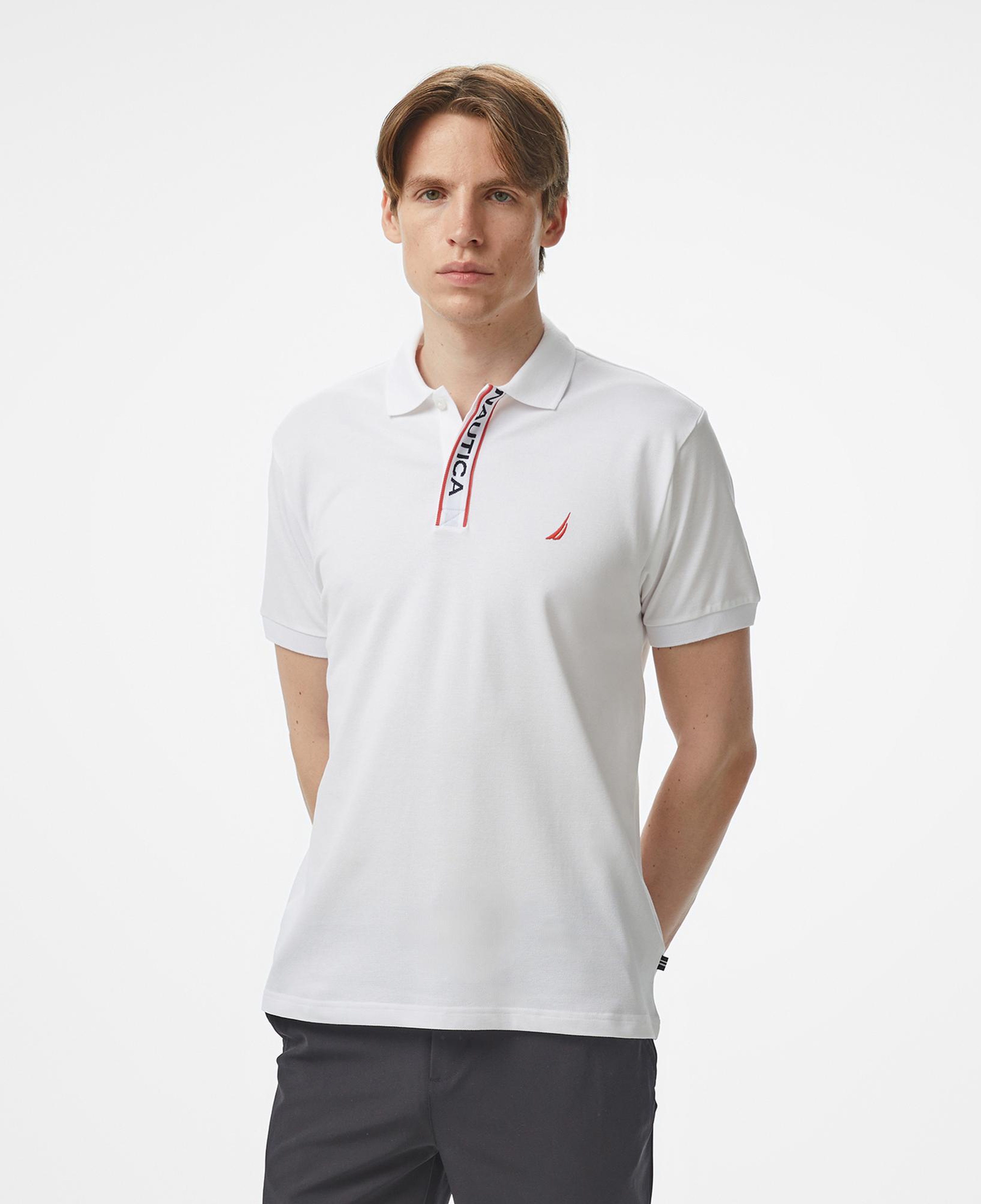 Nautica Erkek Beyaz Classic Fit Polo Yaka T-Shirt