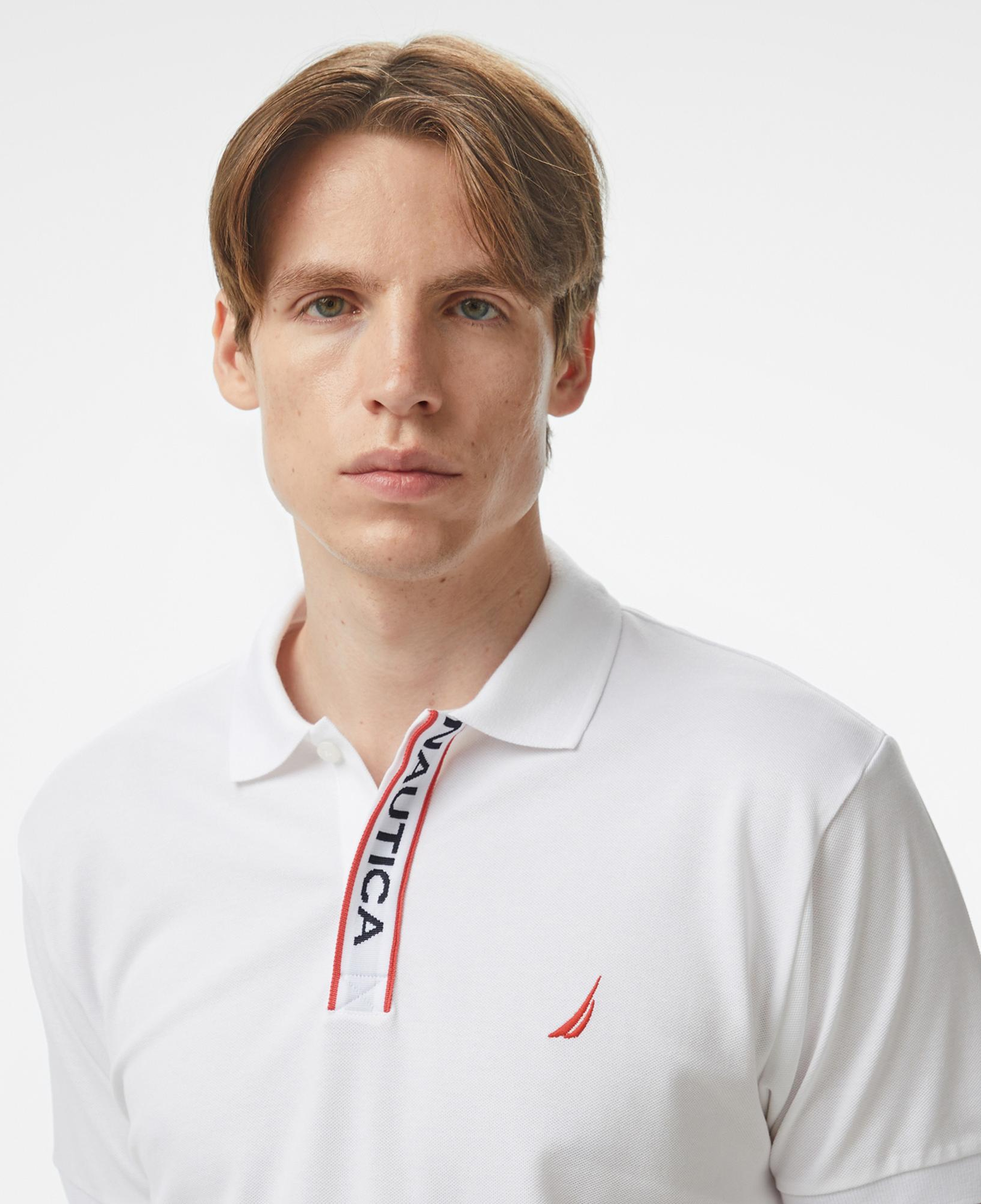 Nautica Erkek Beyaz Classic Fit Polo Yaka T-Shirt