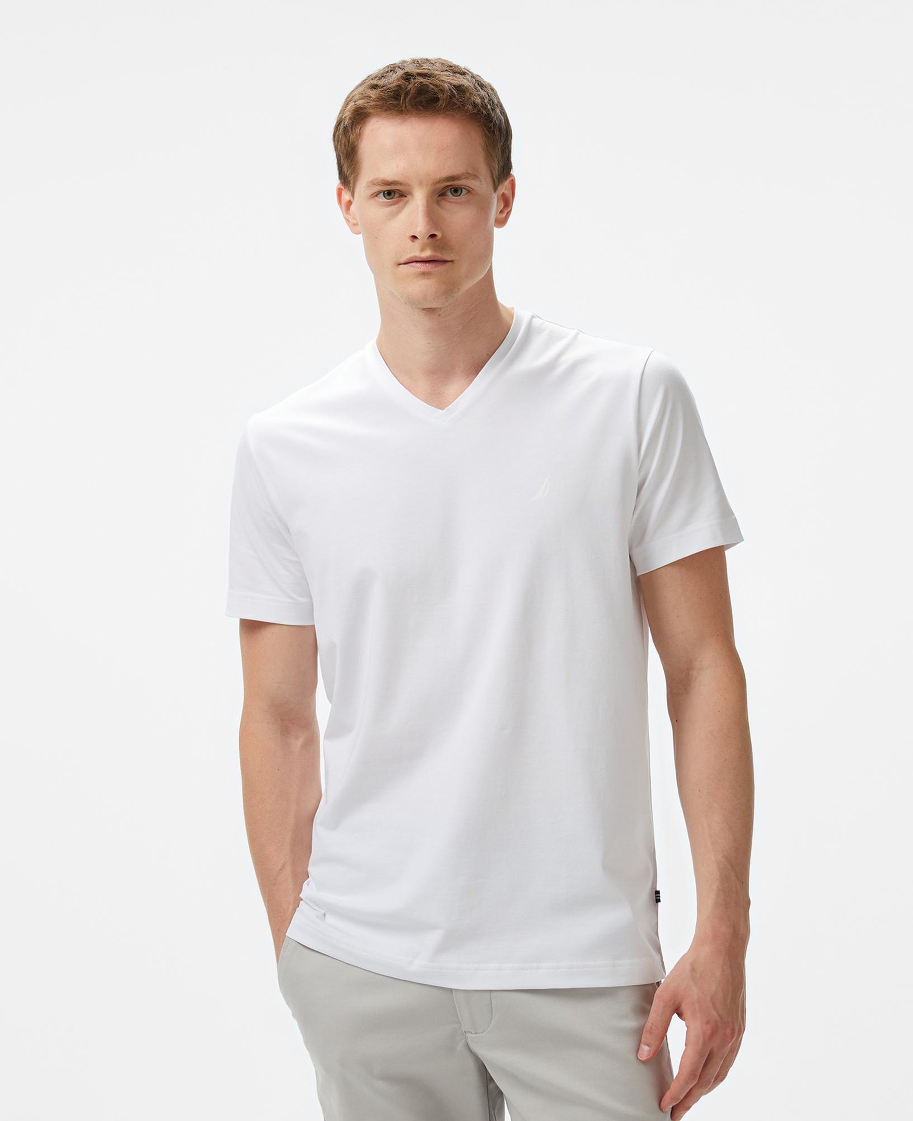 Nautica Erkek Beyaz Regular Fit T-Shirt