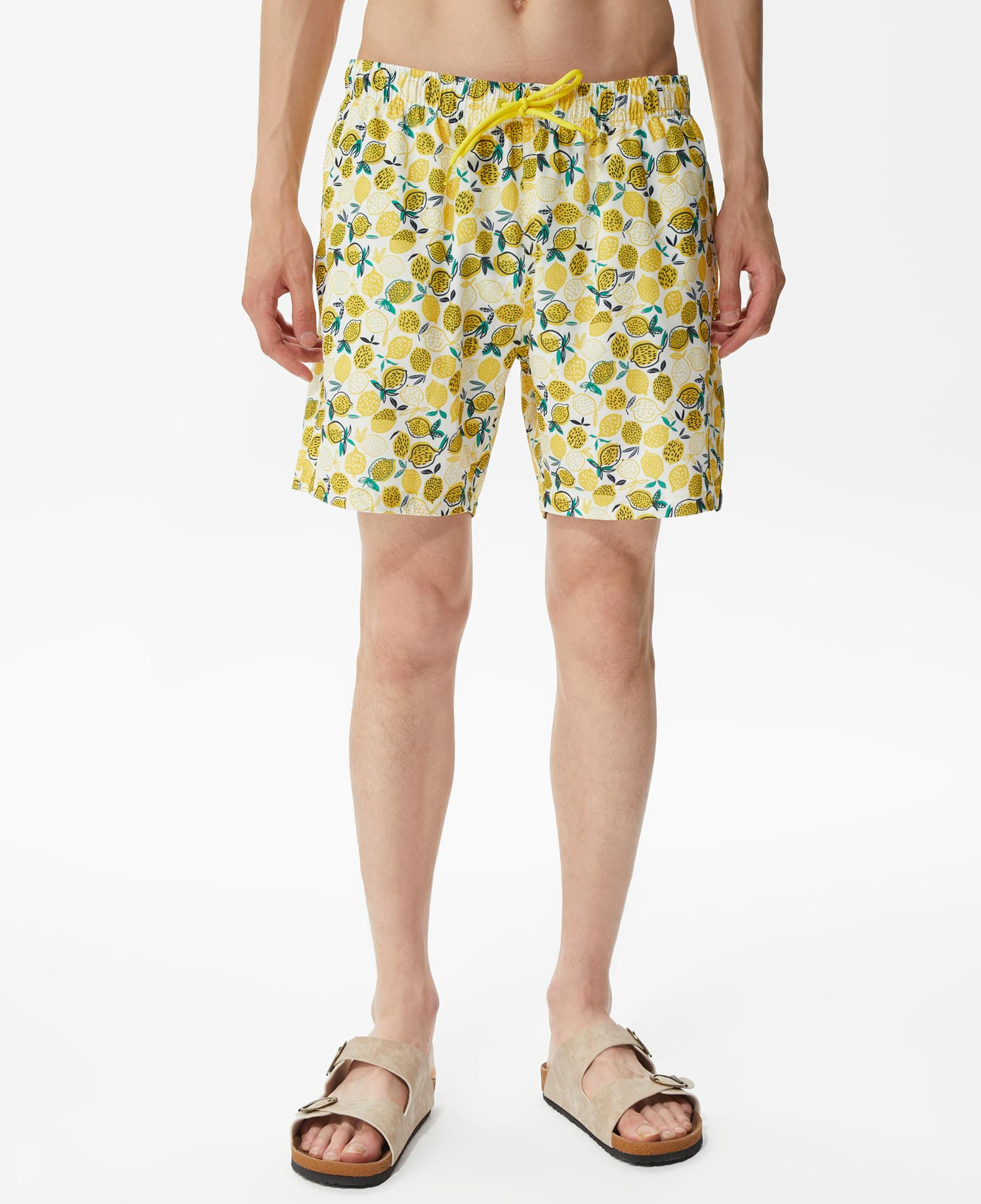 Nautica Erkek Sarı Baskılı Deniz Şortu