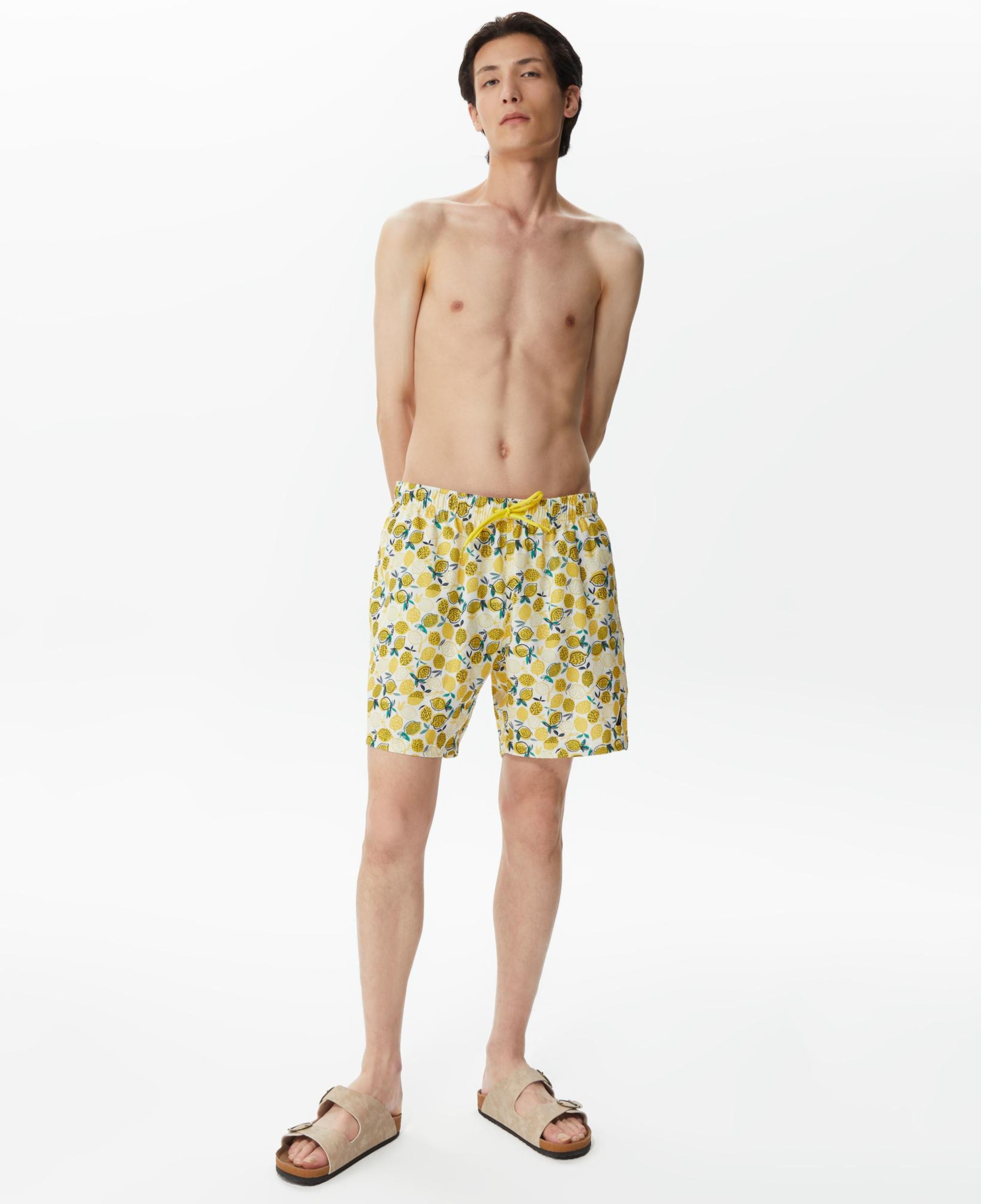 Nautica Erkek Sarı Baskılı Deniz Şortu