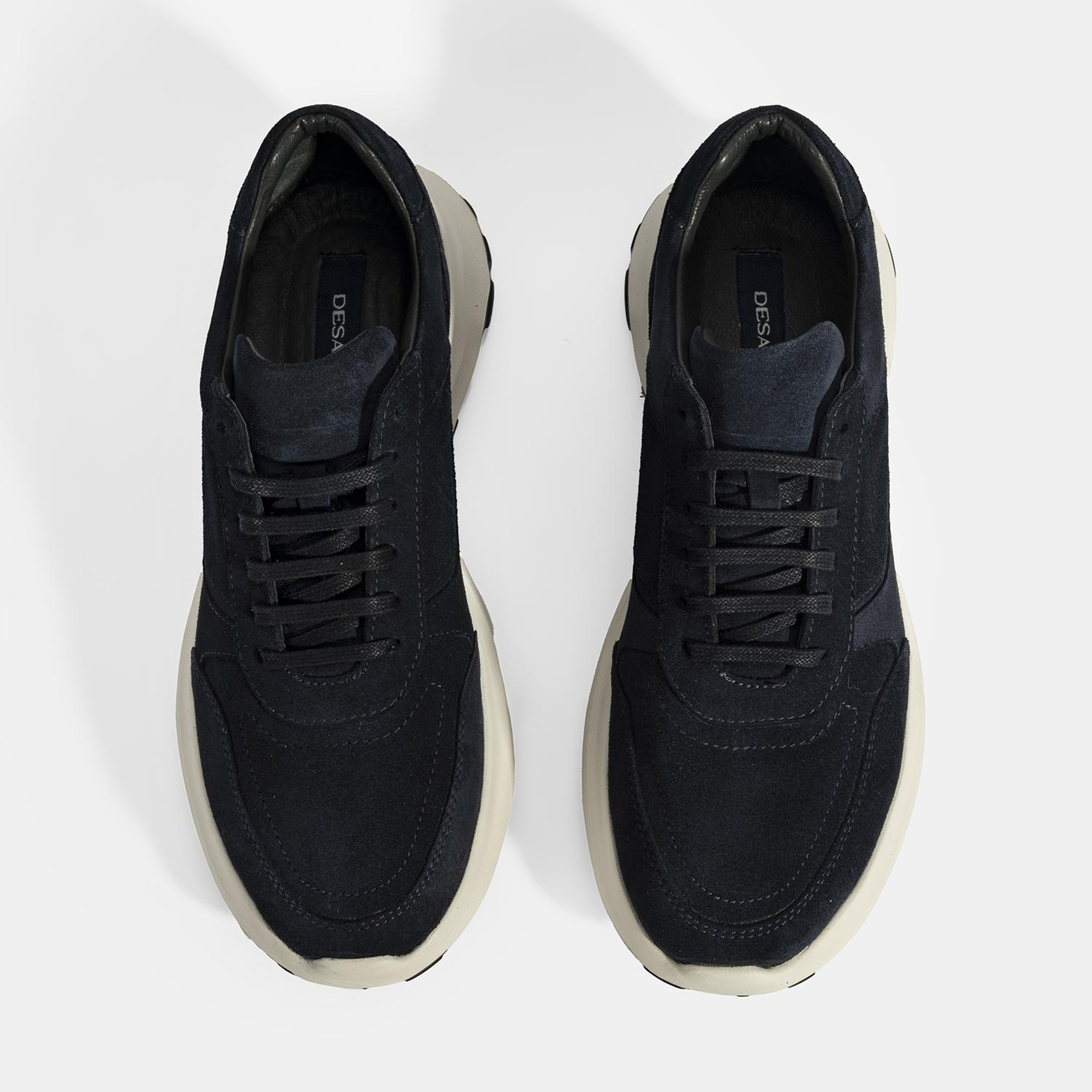 Erkek Lacivert Bağcıklı Süet Spor Ayakkabı