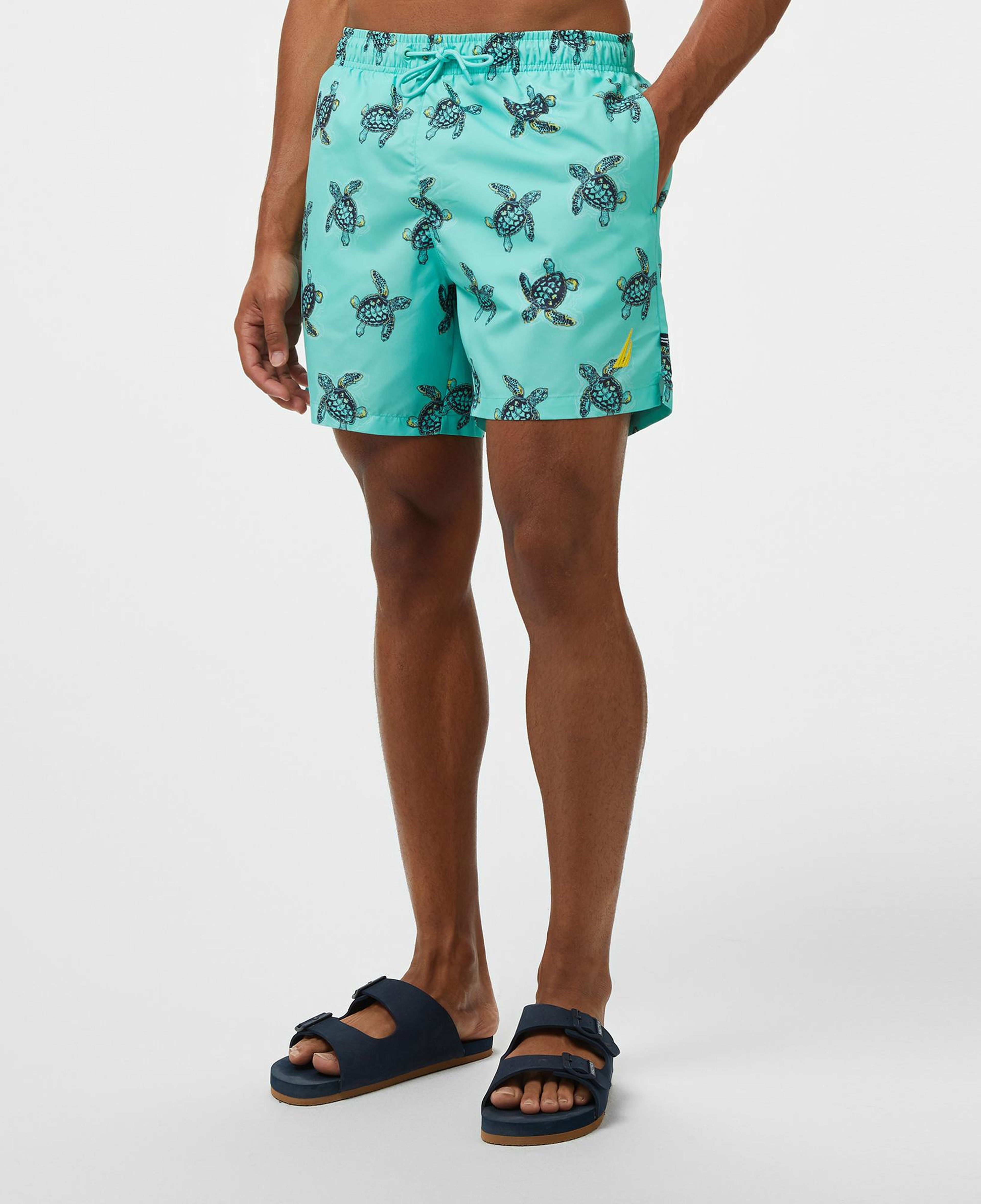 Nautica Erkek Yeşil Regular Fit Deniz Şortu