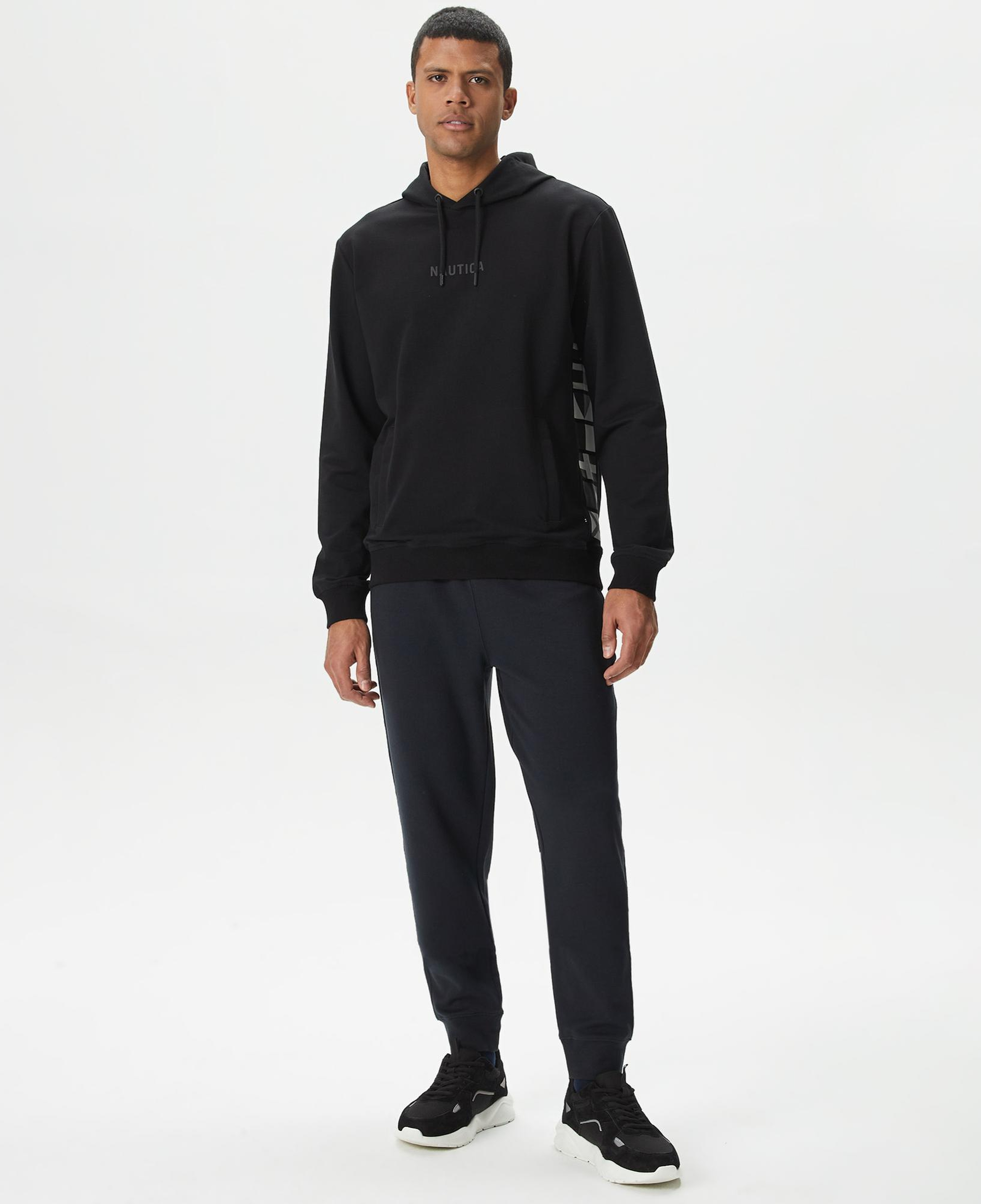 Nautica Erkek Siyah Standart Fit Eşofman Altı