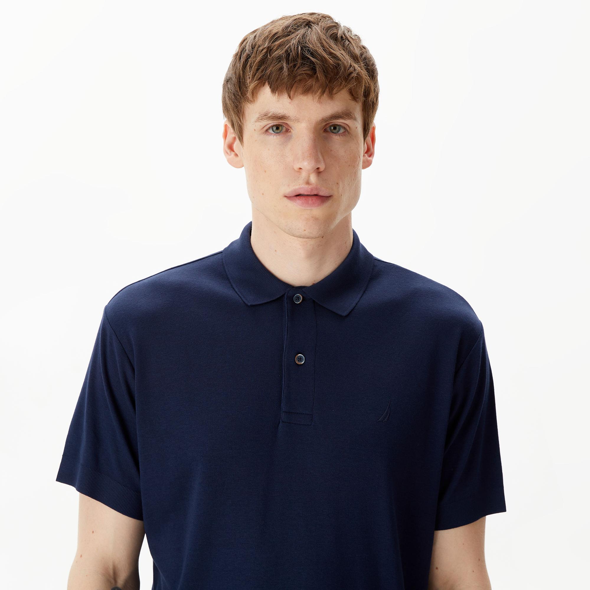 Nautica Erkek Lacivert Classic Fit Kısa Kollu Polo Yaka T-Shirt