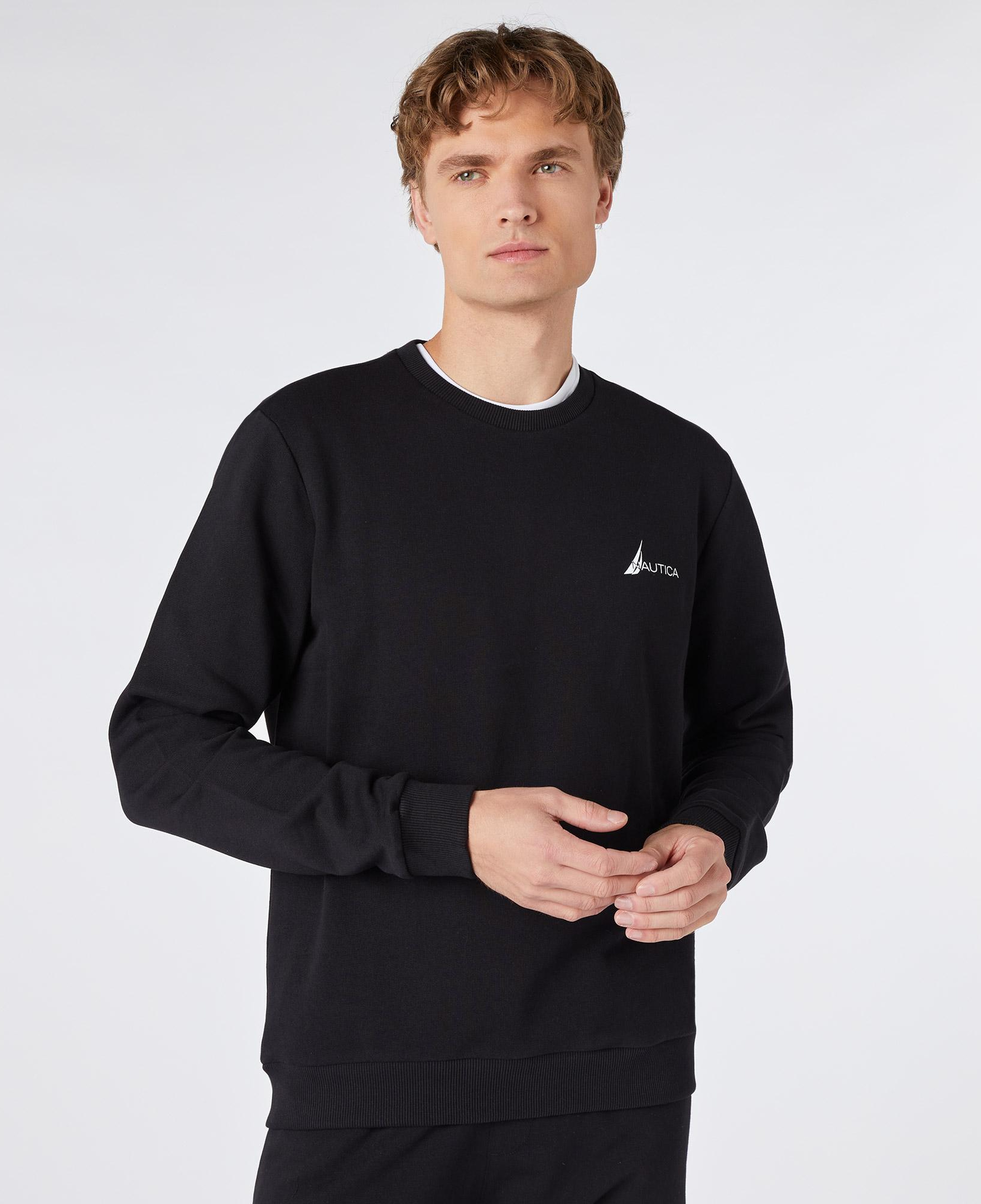Nautica Erkek Siyah Standart Fit Sweatshirt