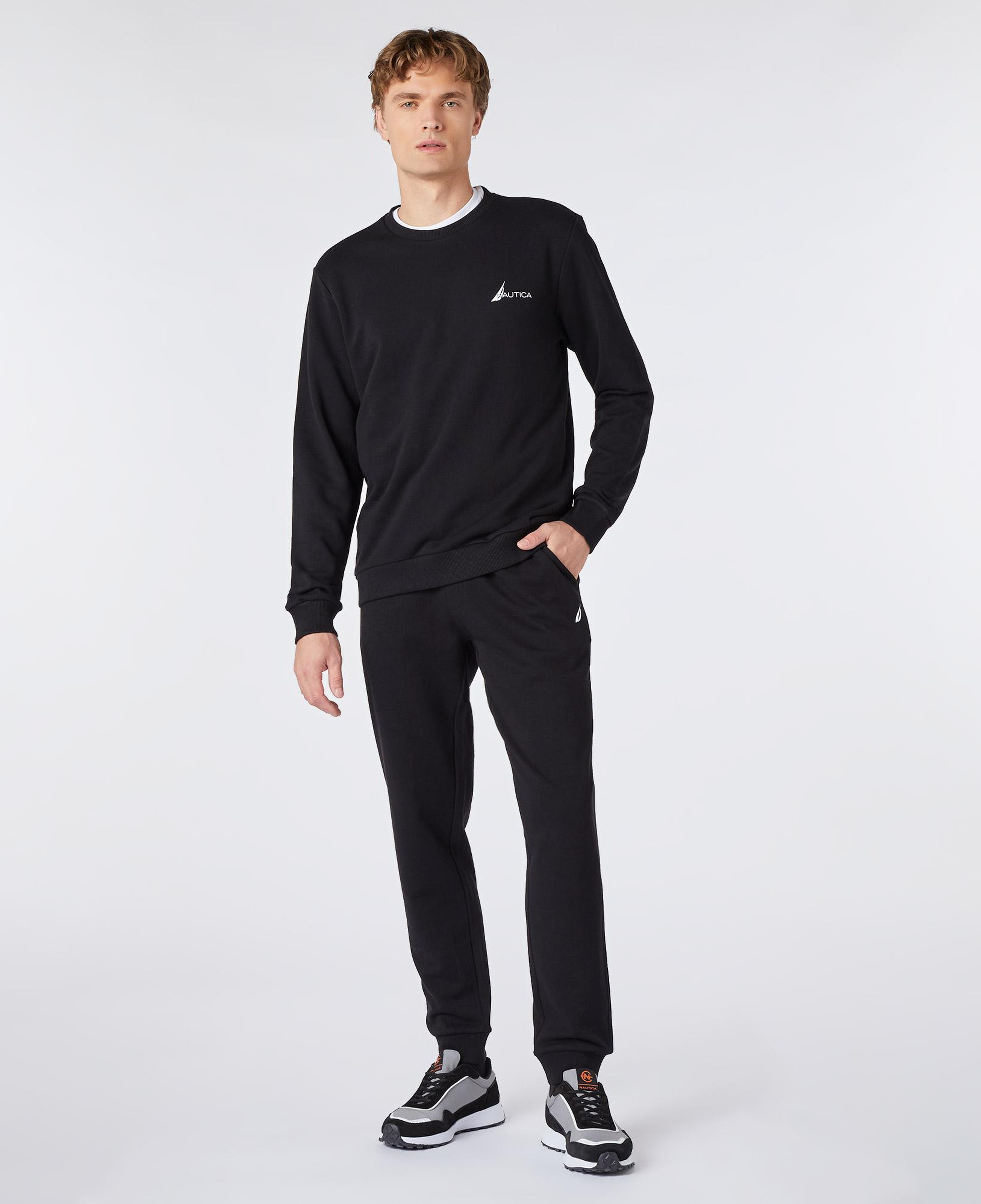 Nautica Erkek Siyah Standart Fit Sweatshirt