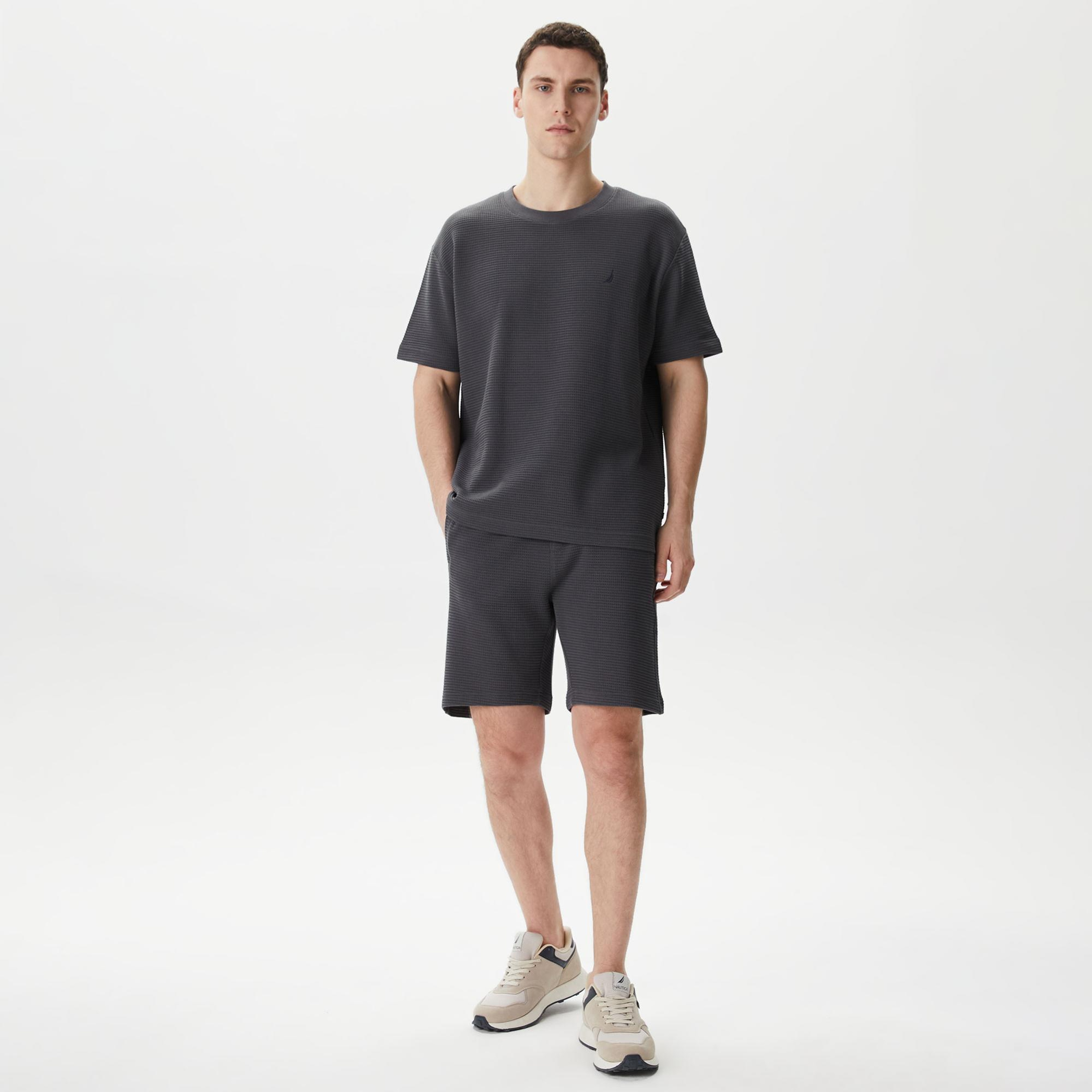 Nautica Erkek Gri Oversize T-Shirt