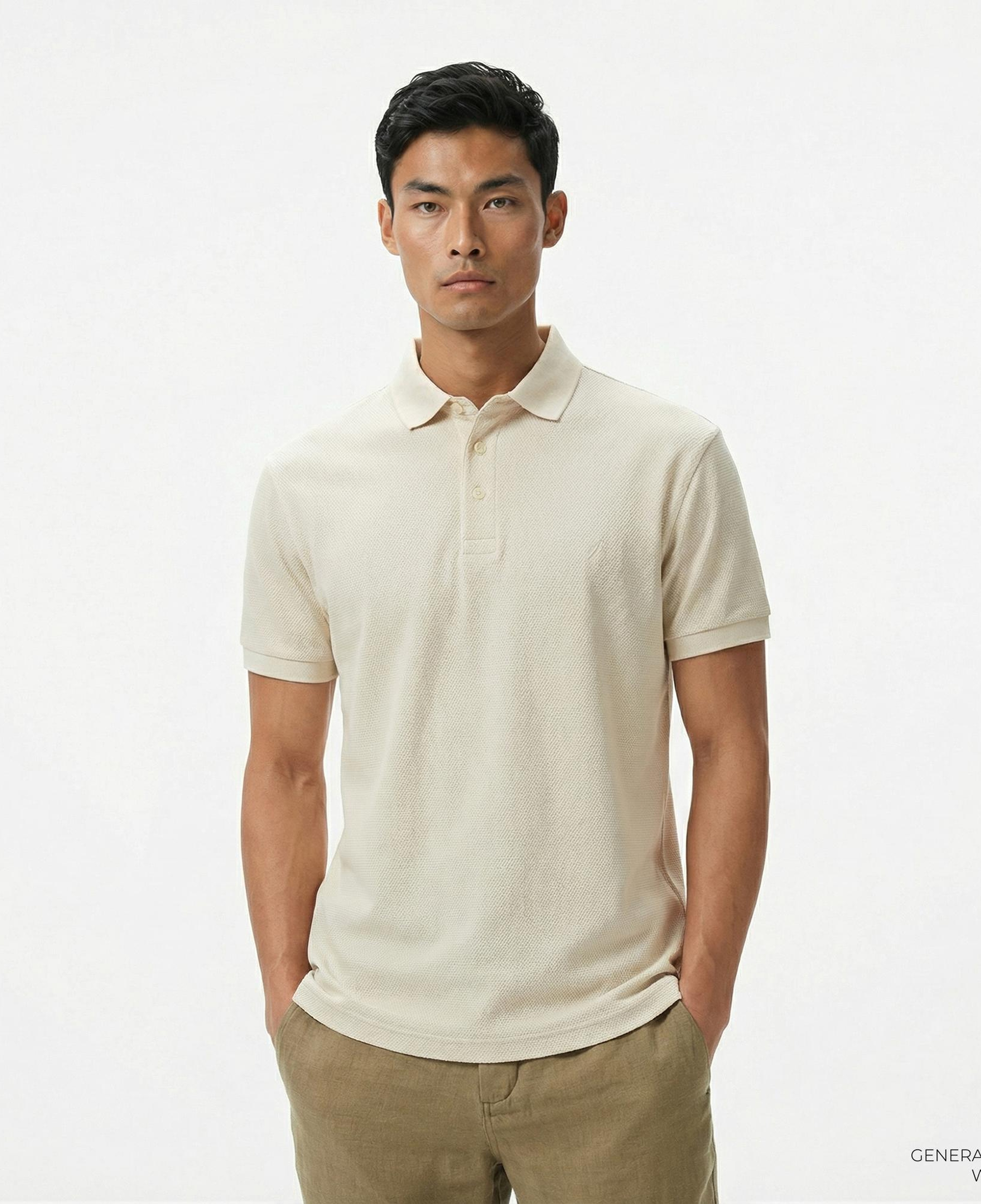 Nautica Erkek Bej Classic Fit Polo Yaka T-Shirt