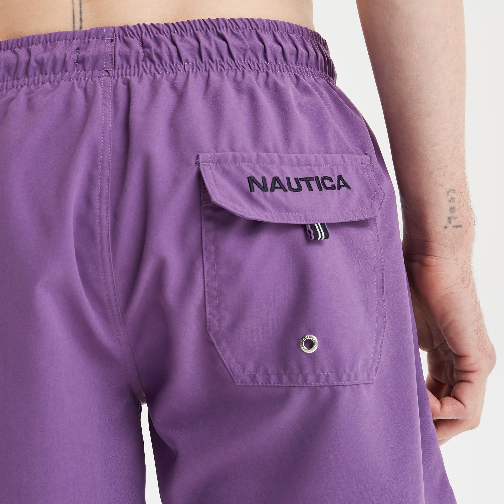 Nautica Erkek Mor Regular Fit Deniz Şortu