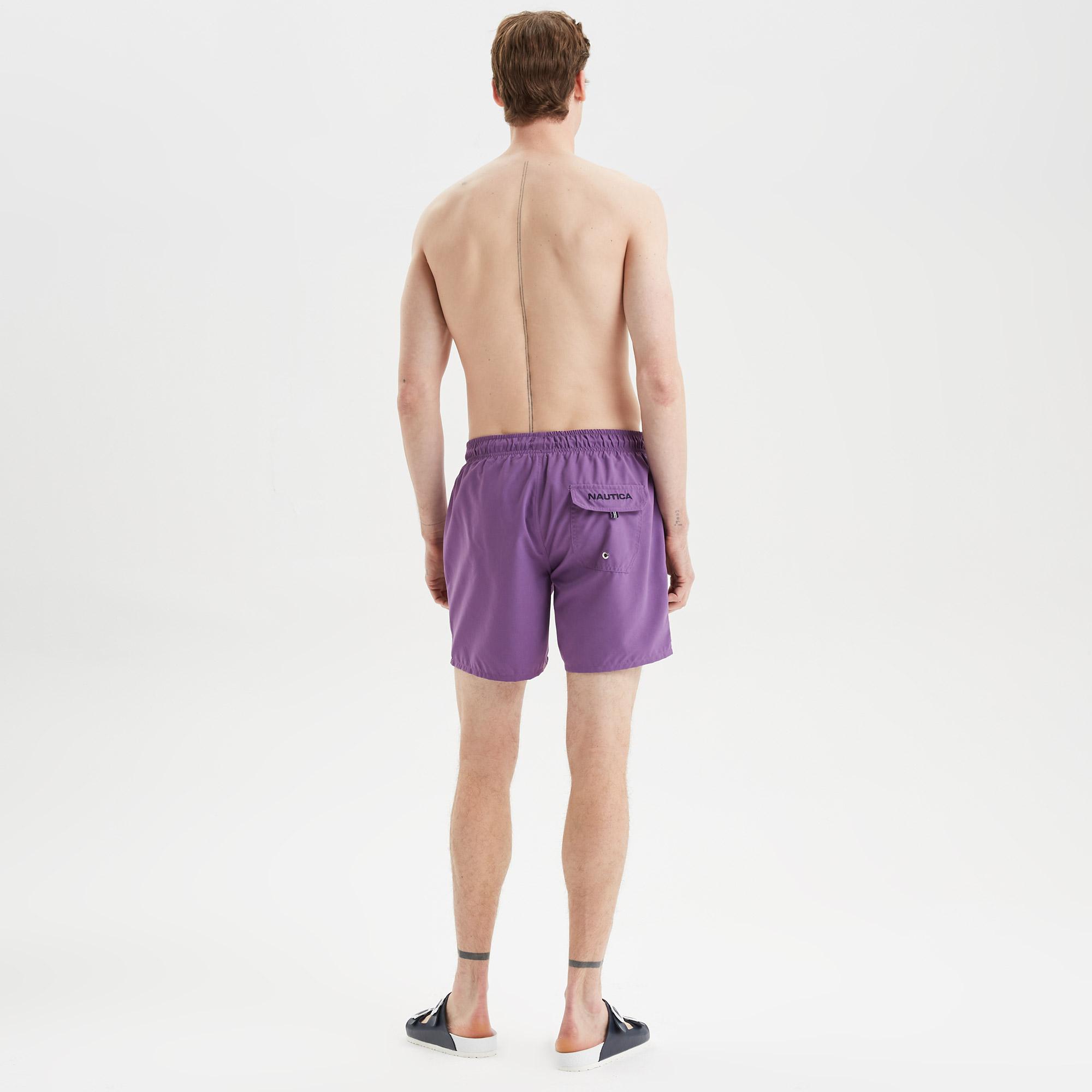 Nautica Erkek Mor Regular Fit Deniz Şortu