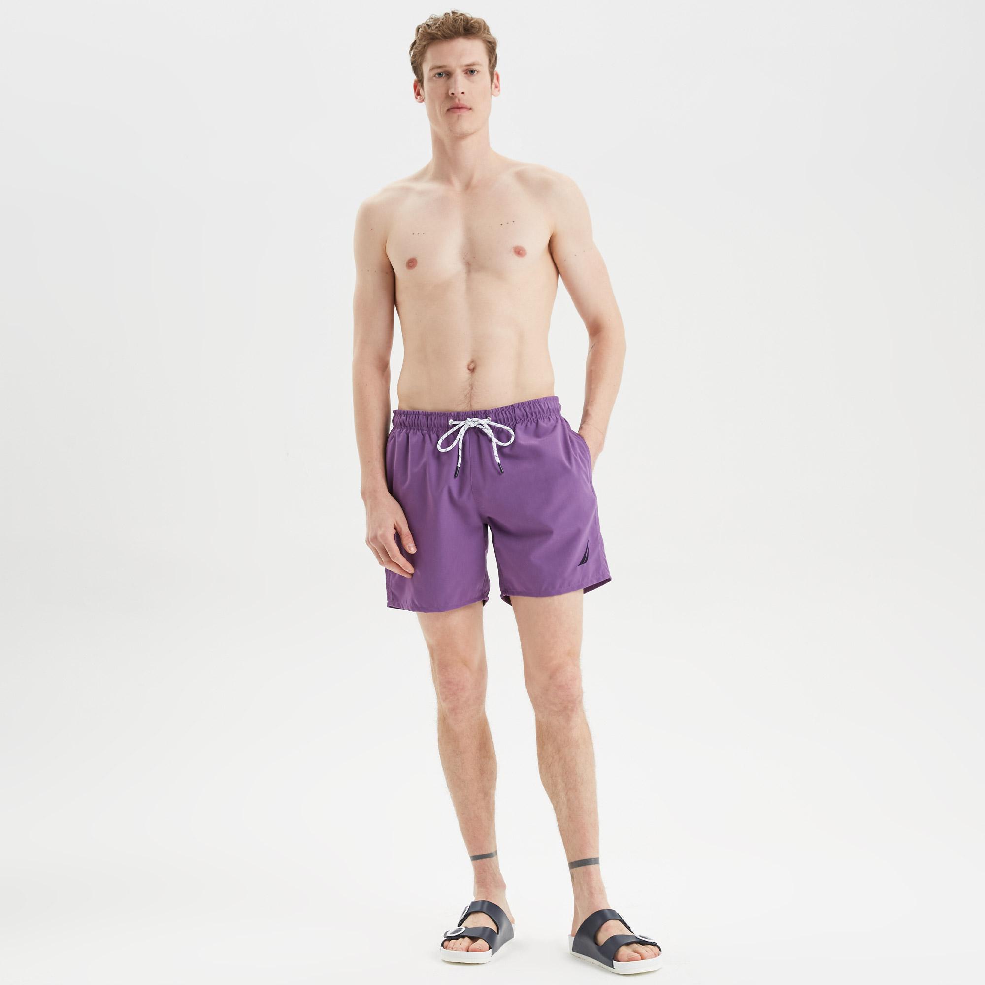 Nautica Erkek Mor Regular Fit Deniz Şortu
