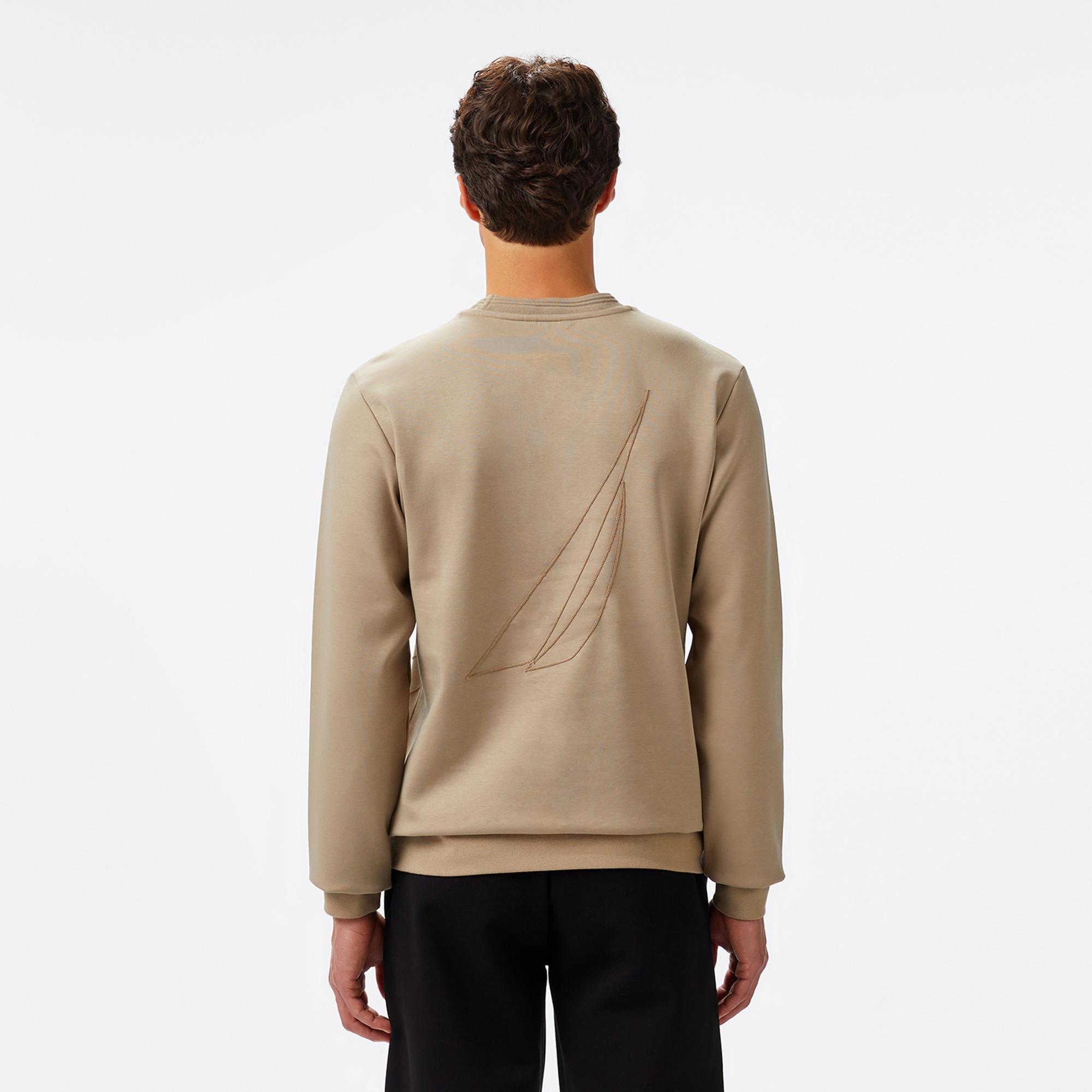 Nautica Erkek Bej Regular Fit Sweatshirt