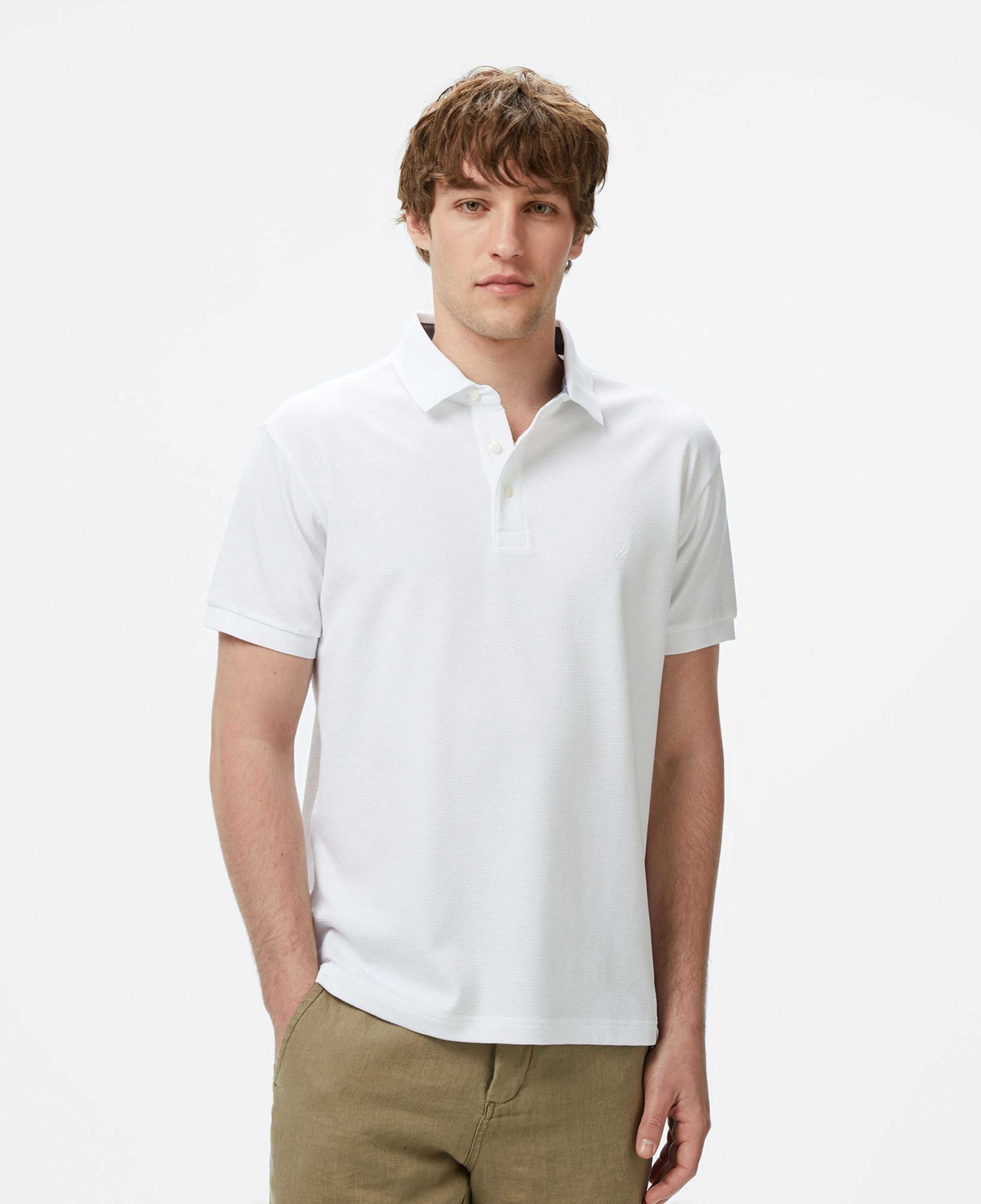 Nautica Erkek Beyaz Classic Fit Polo Yaka T-Shirt