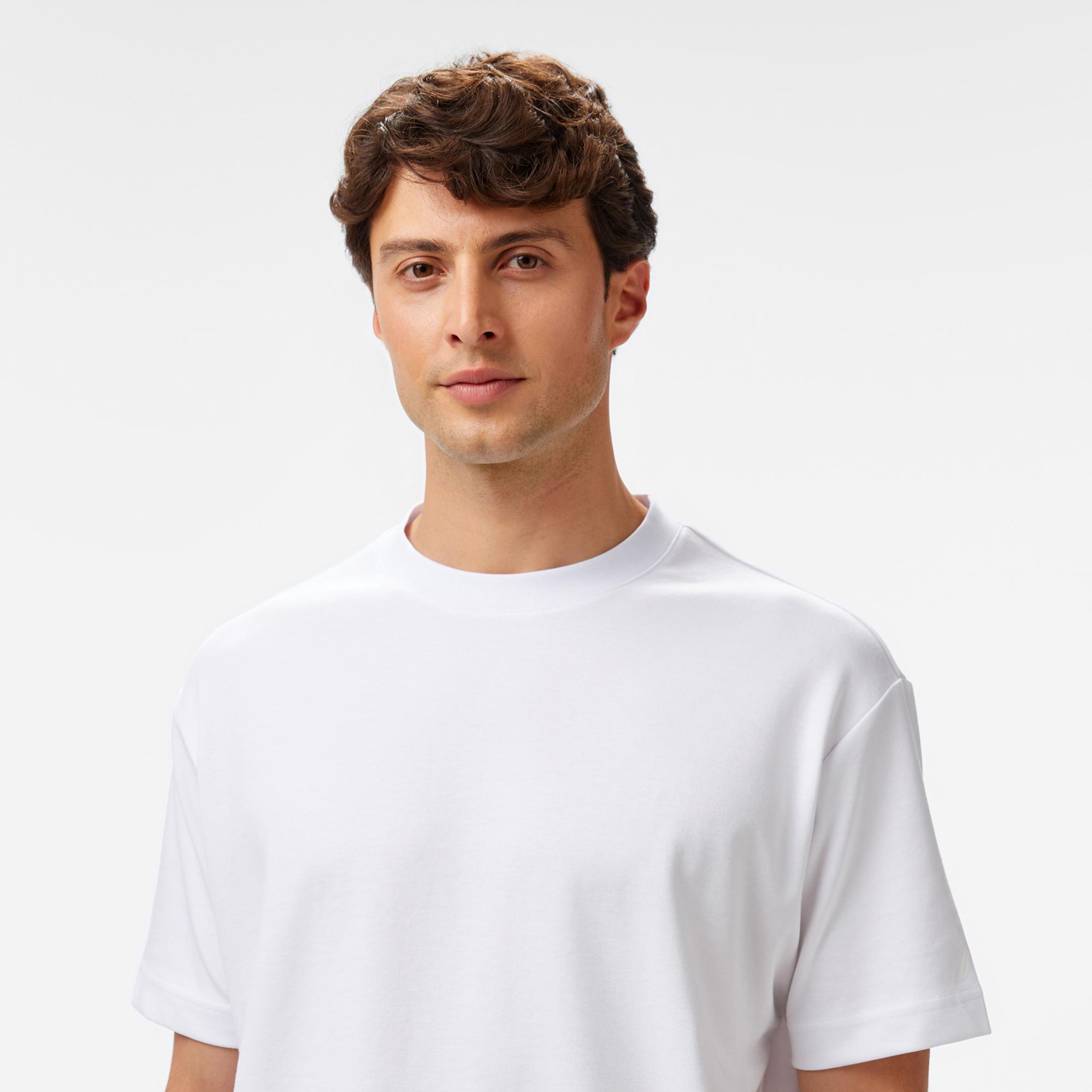 Nautica Erkek Beyaz Oversize Fit T-Shirt