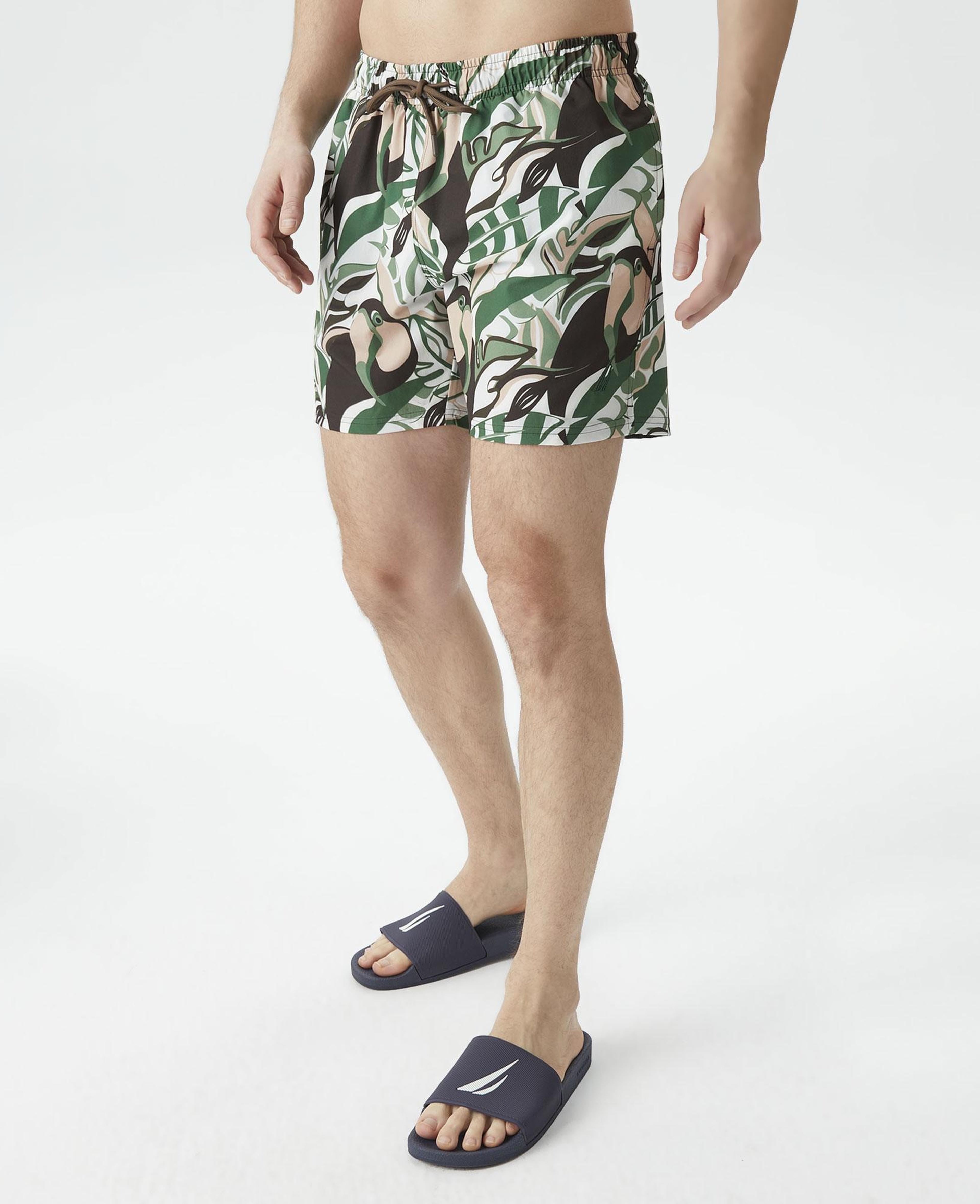 Nautica Erkek Kahverengi Standart Fit Deniz Şortu