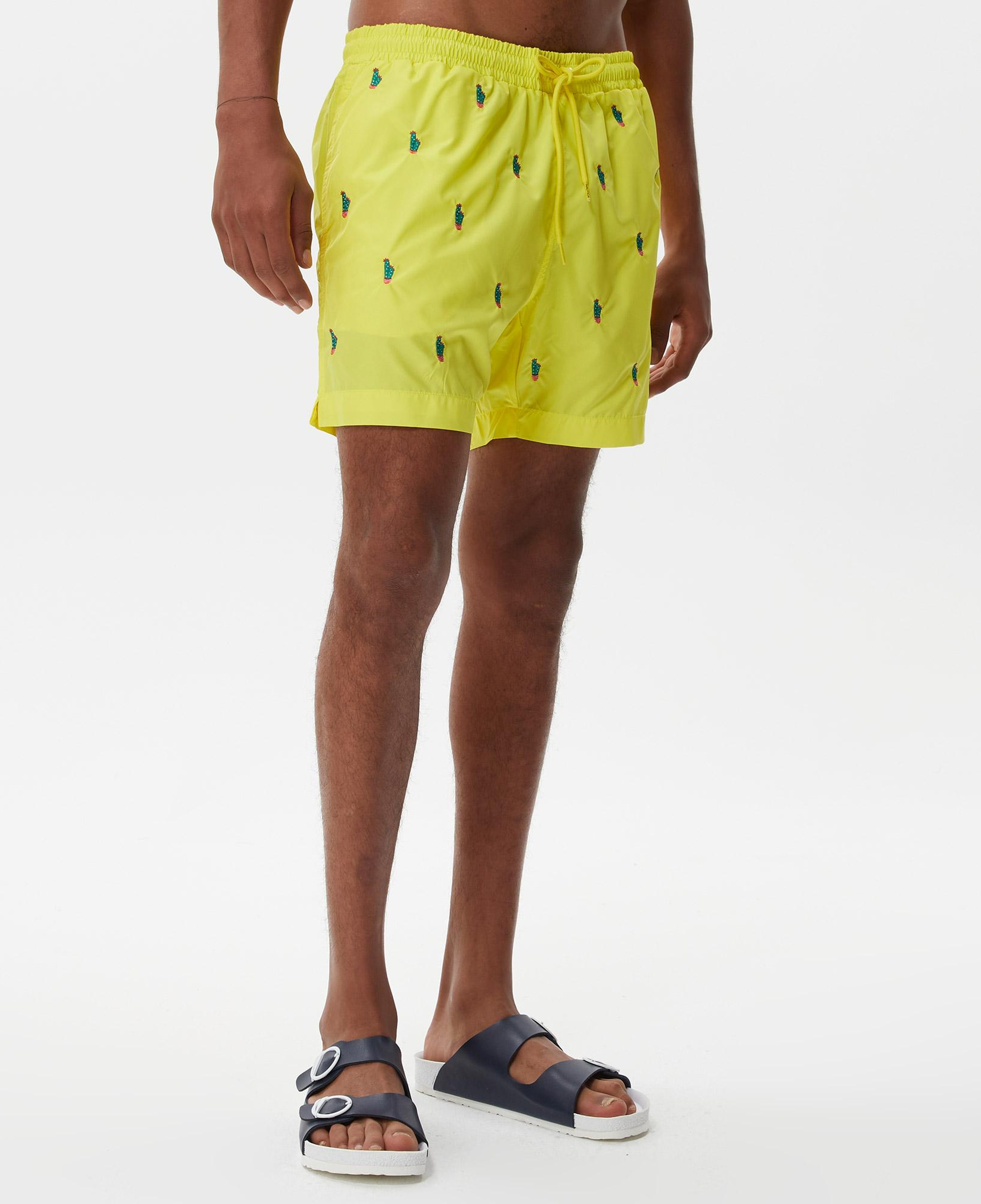 Nautica Erkek Sarı Desenli Deniz Şortu