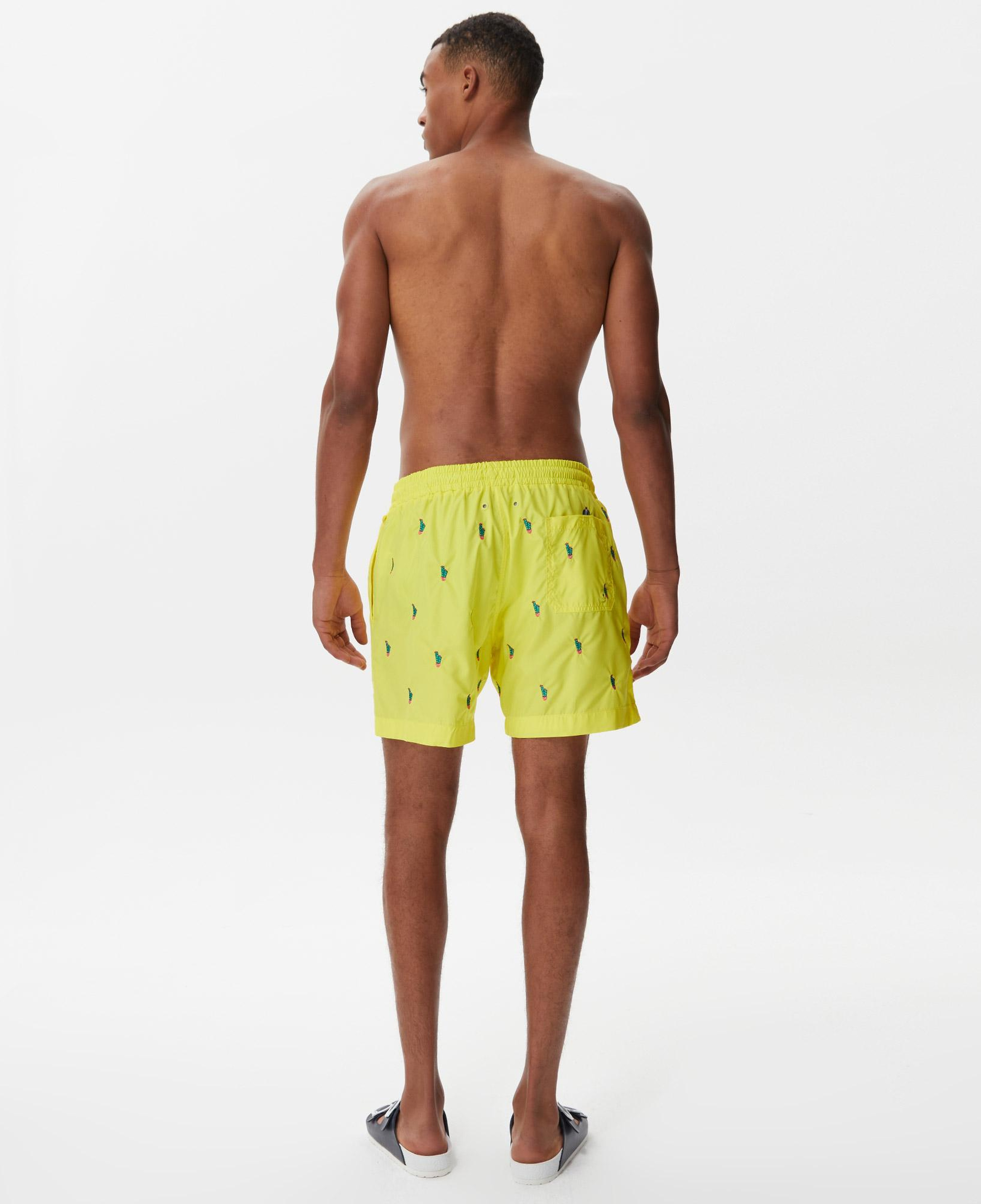 Nautica Erkek Sarı Desenli Deniz Şortu