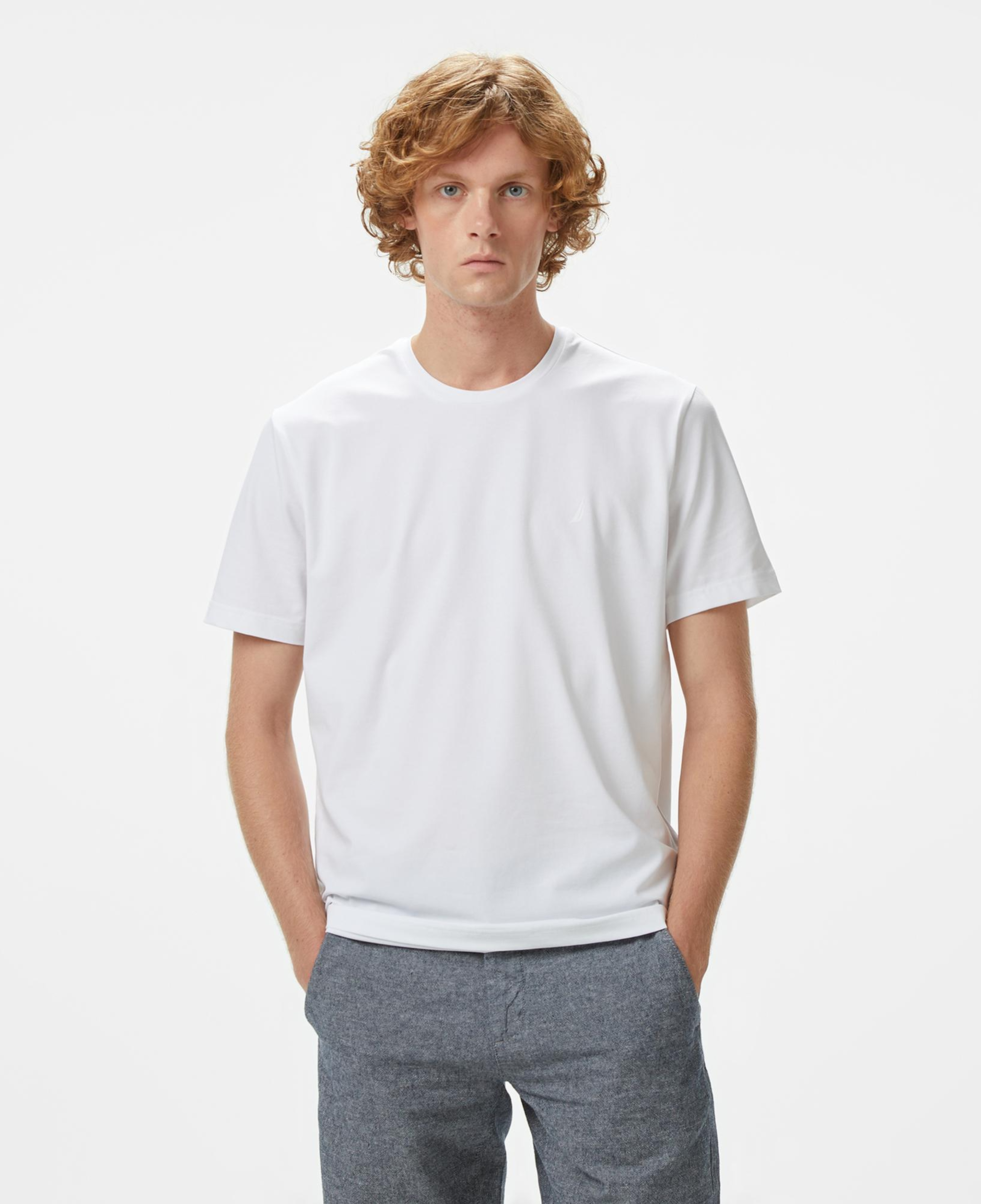 Nautica Erkek Beyaz Classic Fit T-Shirt