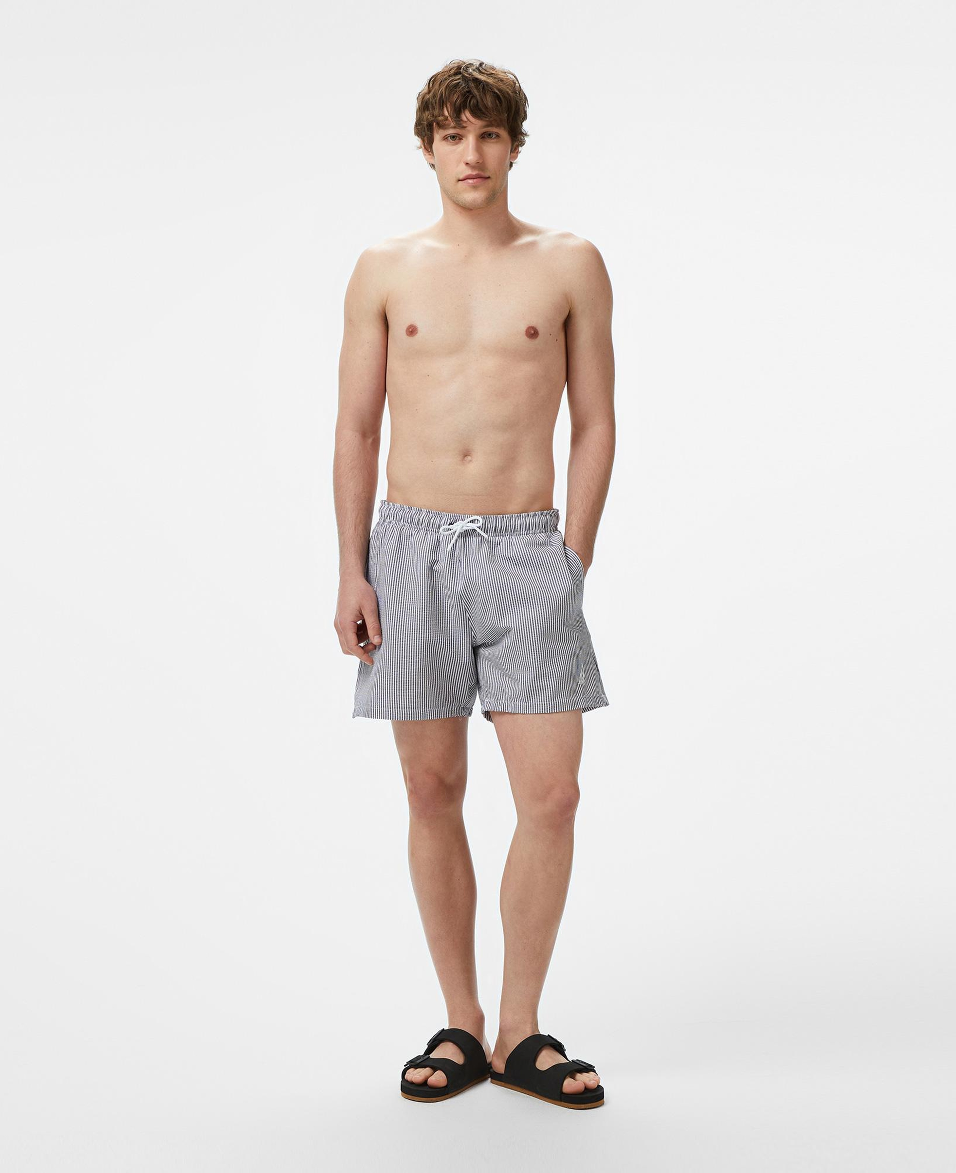 Nautica Erkek Lacivert Çizgili Deniz Şortu