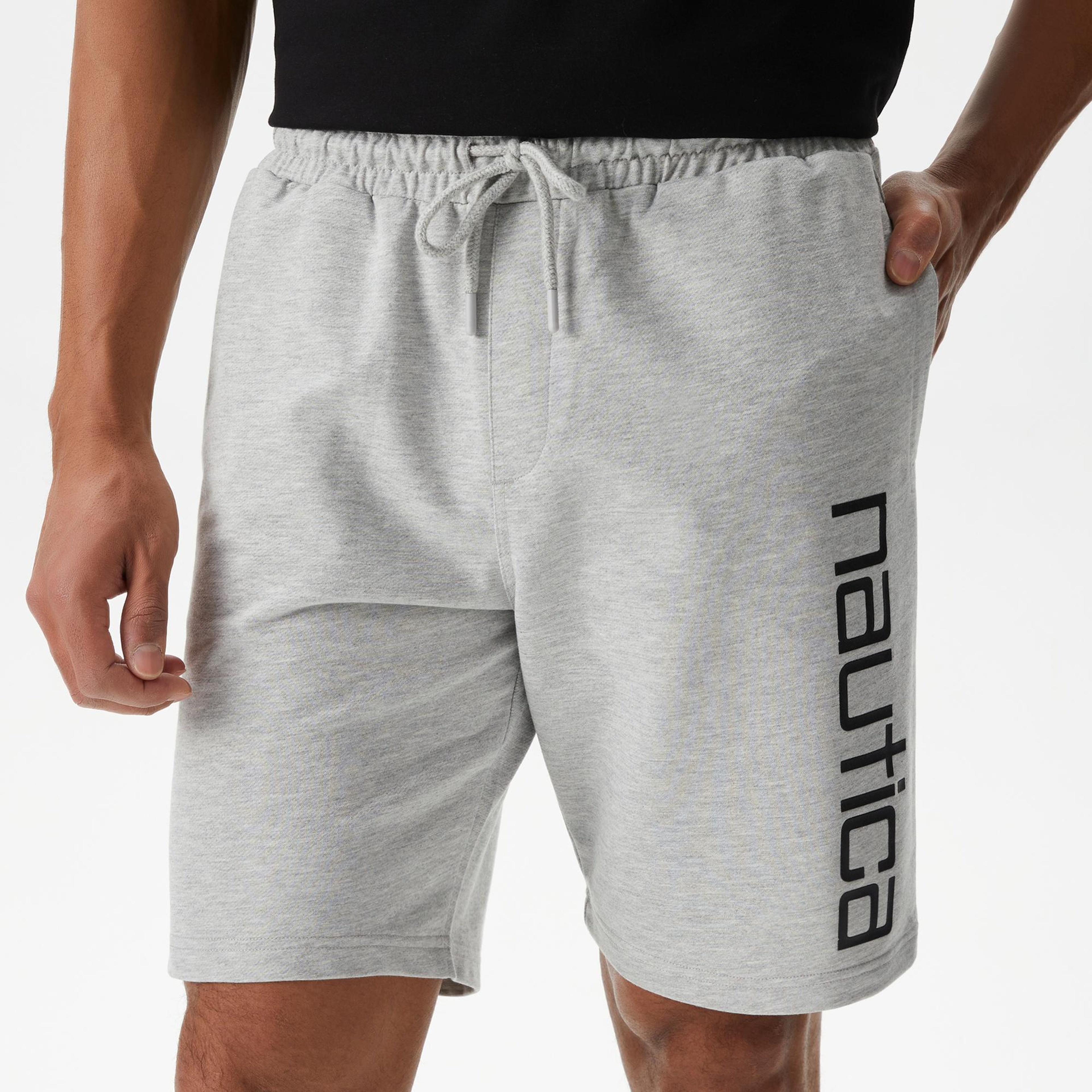 Nautica Erkek Gri Baskılı Standart Fit Şort