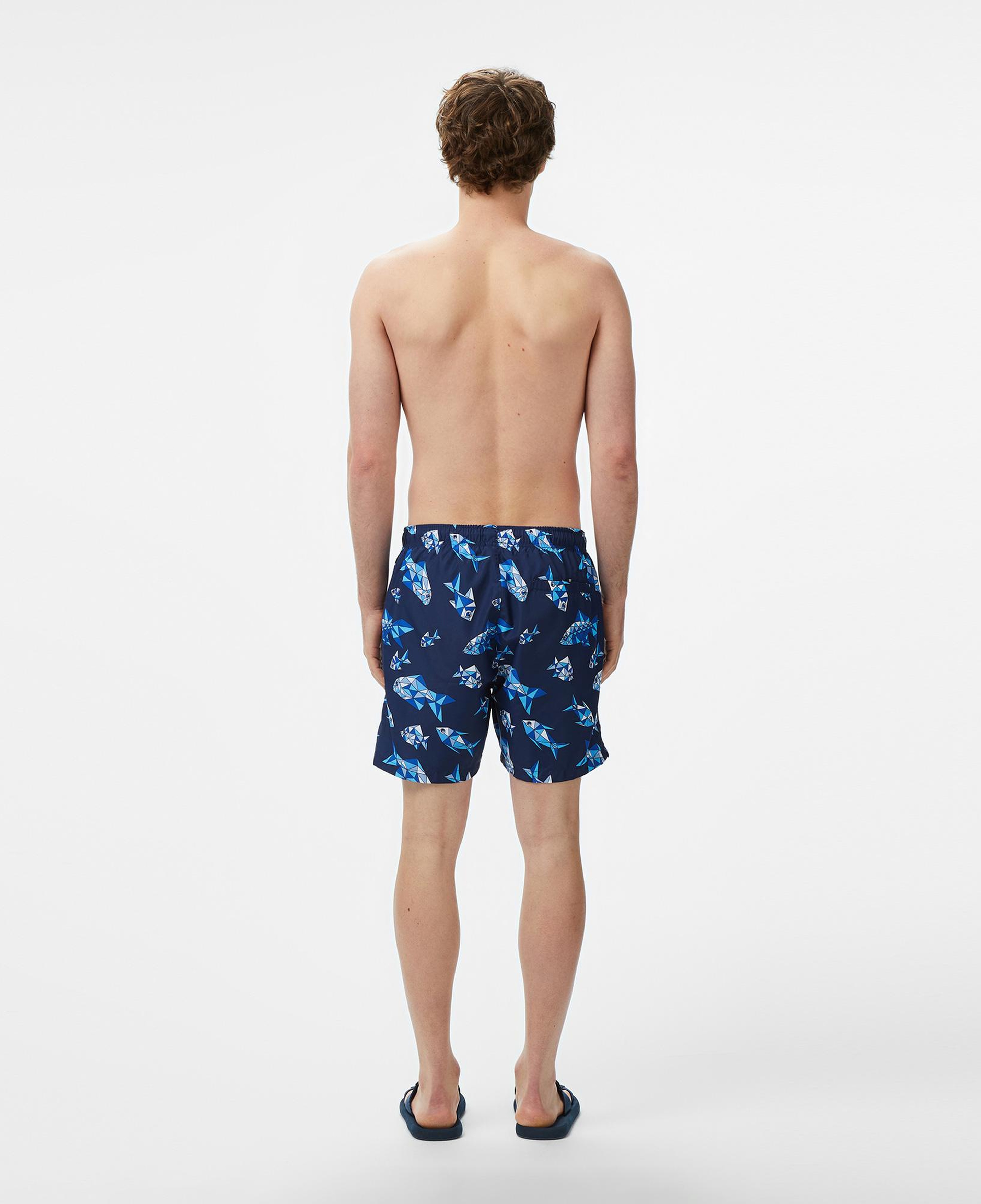 Nautica Erkek Lacivert Regular Fit Desenli Deniz Şortu