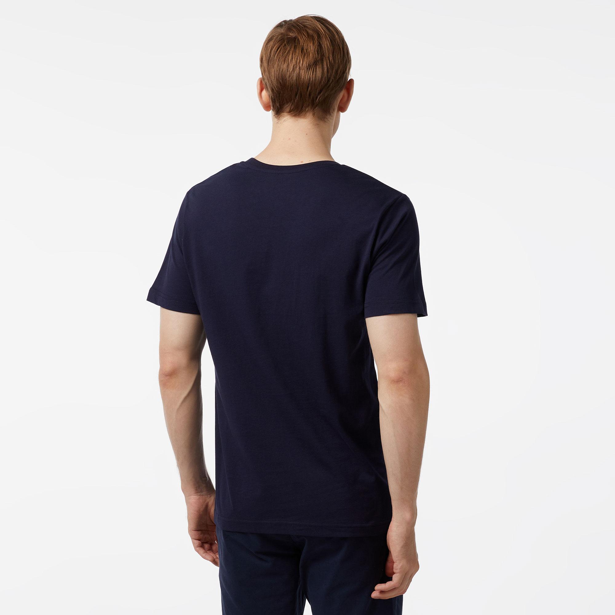 Nautica Erkek Lacivert Standart Fit Kısa Kollu Baskılı T-Shirt