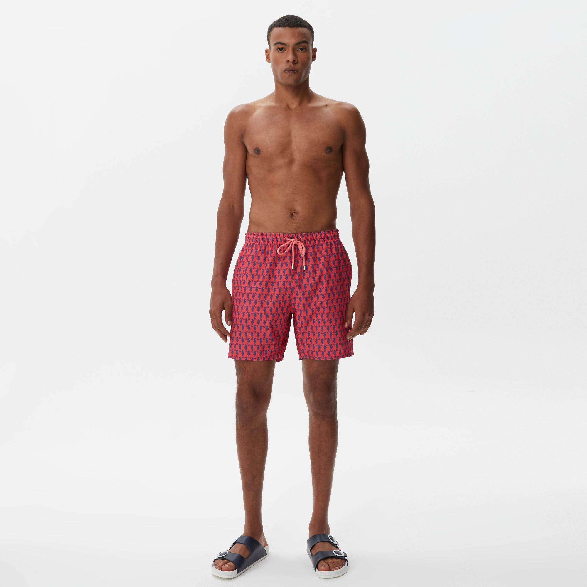 Nautica Erkek Pembe Baskılı Deniz Şortu