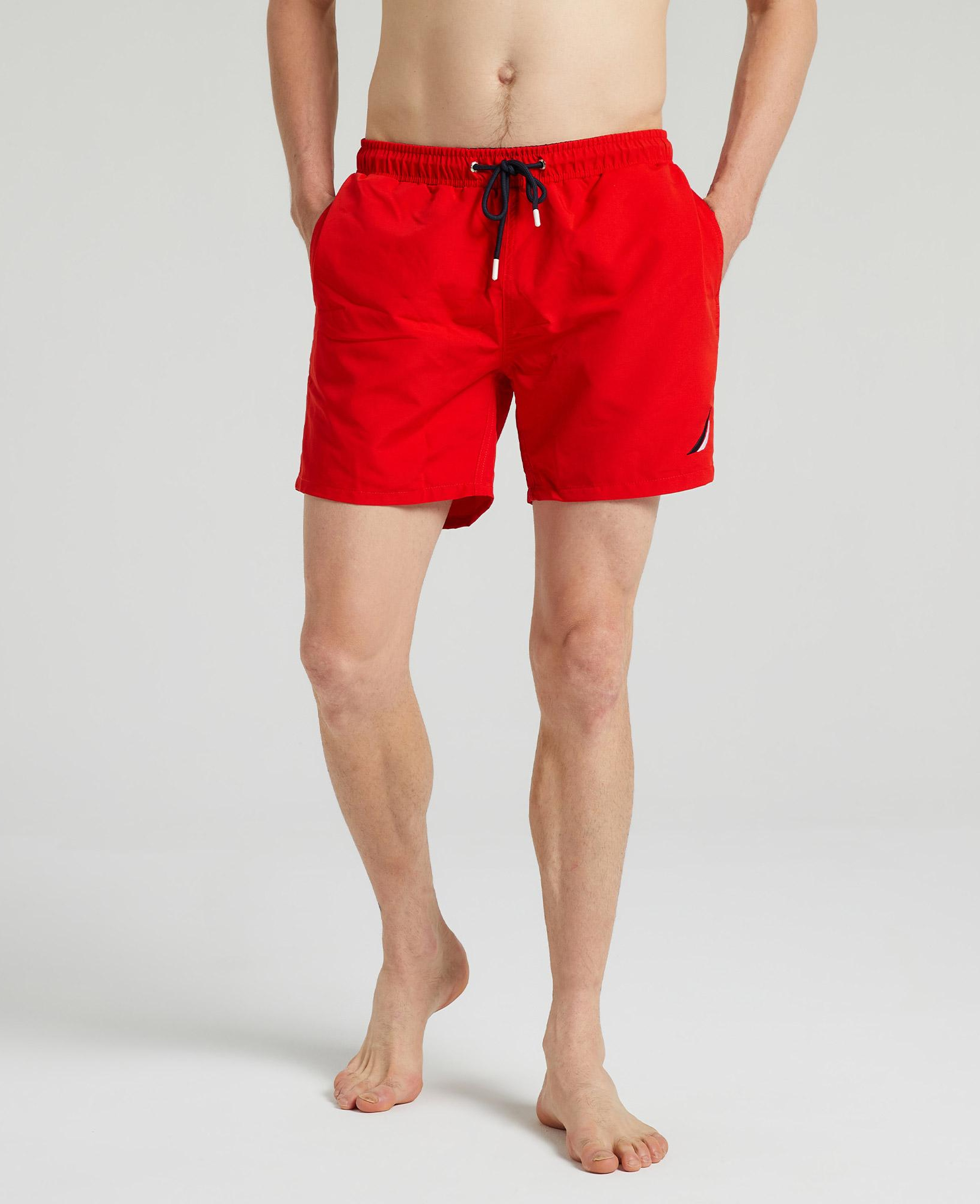 Nautica Erkek Kırmızı Standart Fit Deniz Şortu